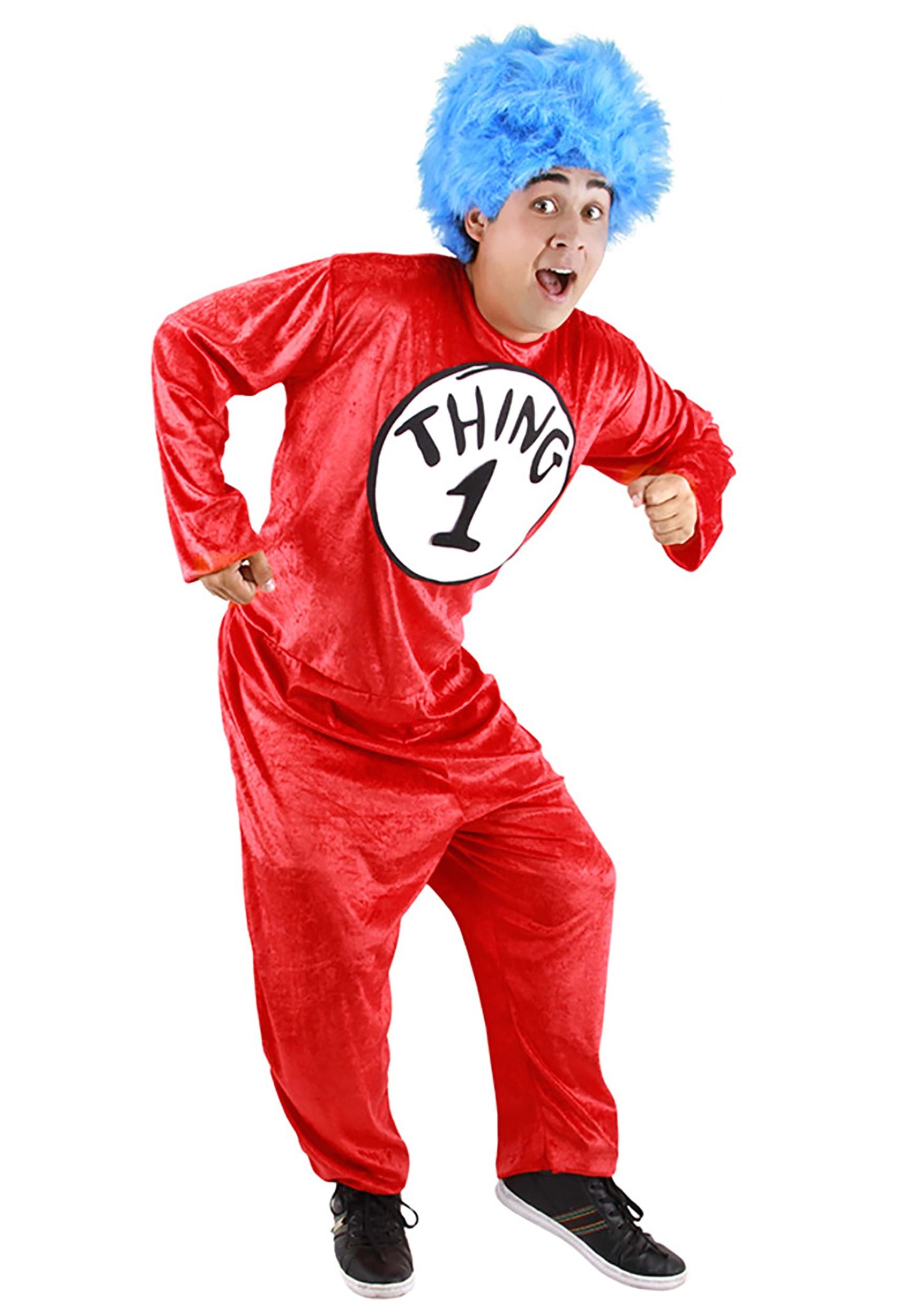 Photos - Fancy Dress FUN Costumes Thing One and Thing Two Plus Size Costume Blue/Red/Wh