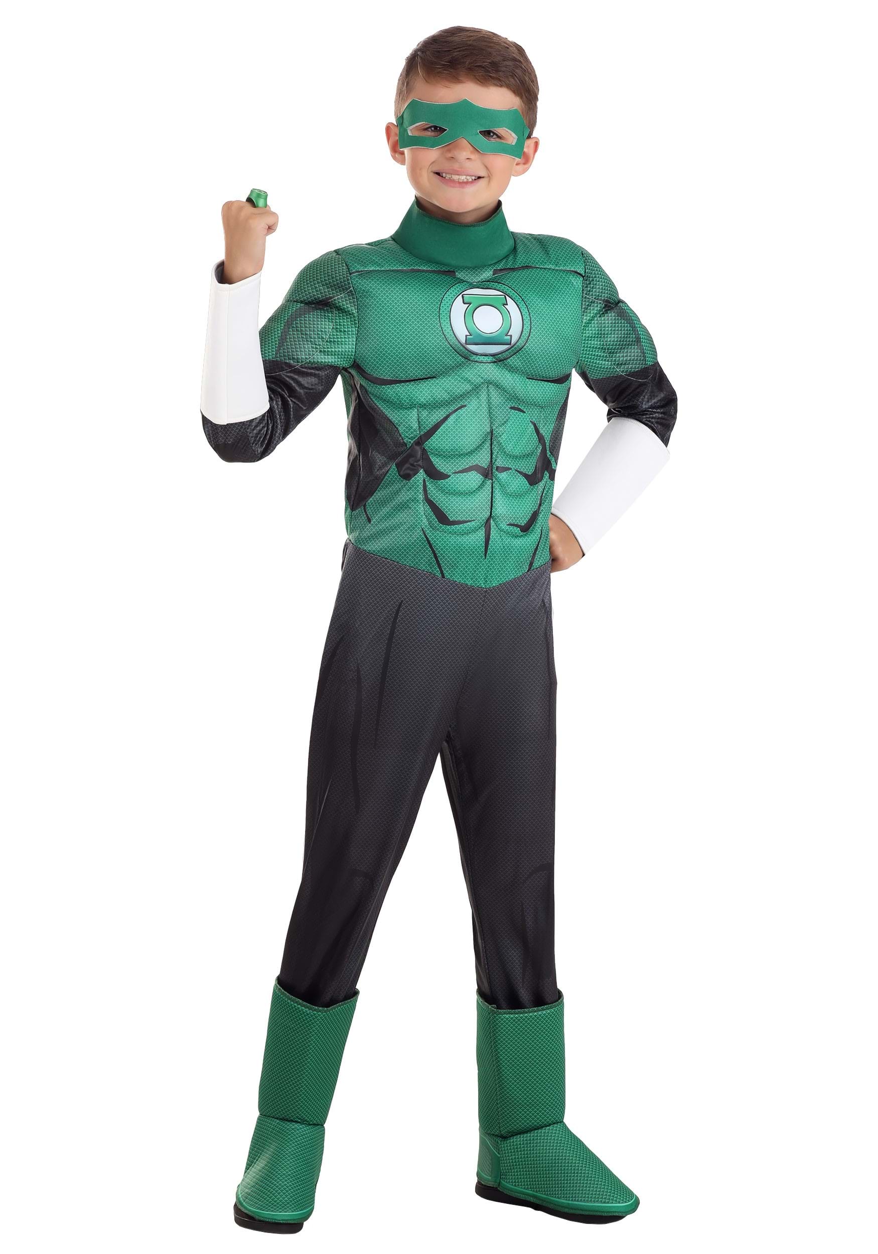 Photos - Fancy Dress Deluxe Jerry Leigh Kid's Green Lantern  Costume Black/Green/White J 