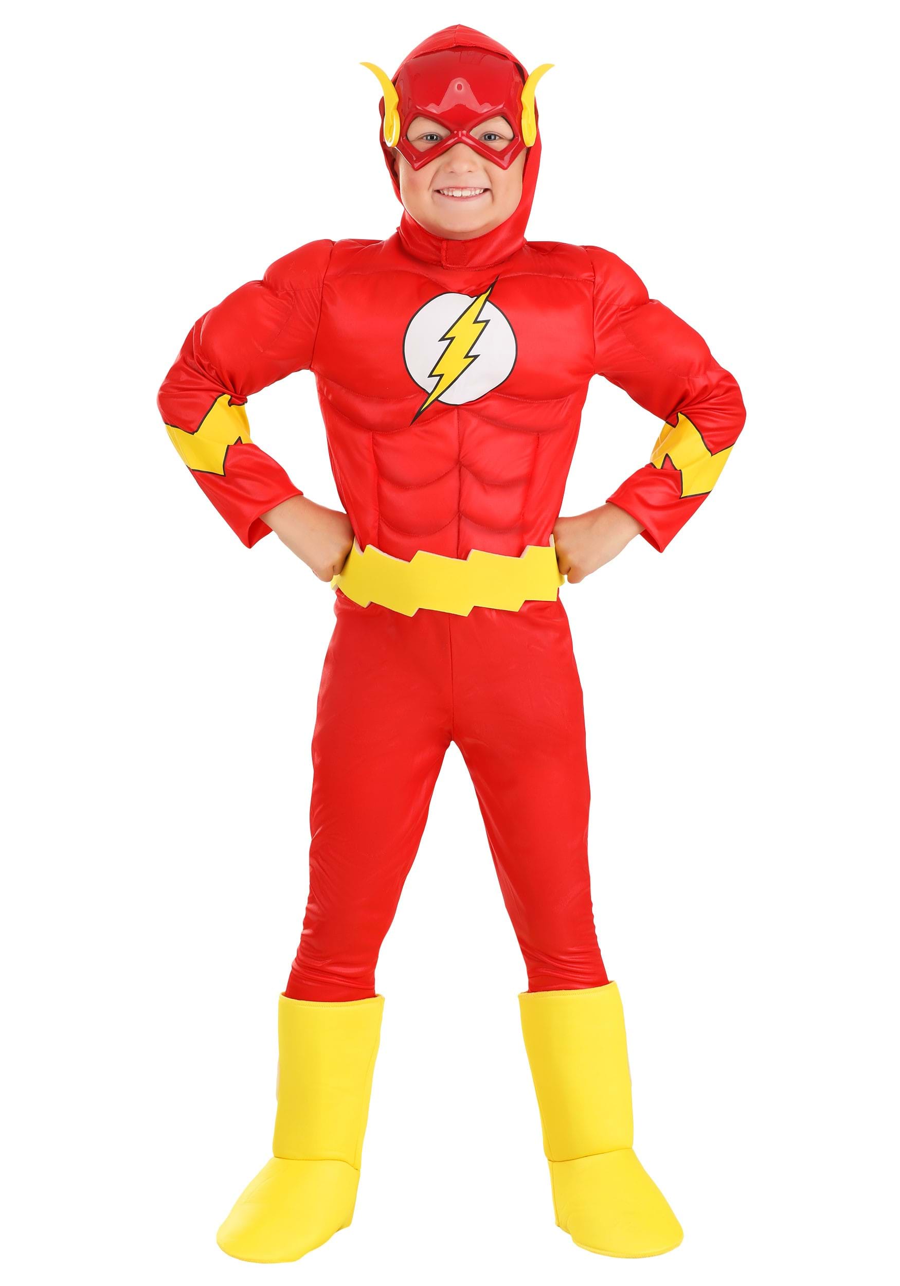 Photos - Fancy Dress Flash Jerry Leigh Classic Deluxe  Costume for Kids | Superhero Costumes Red 
