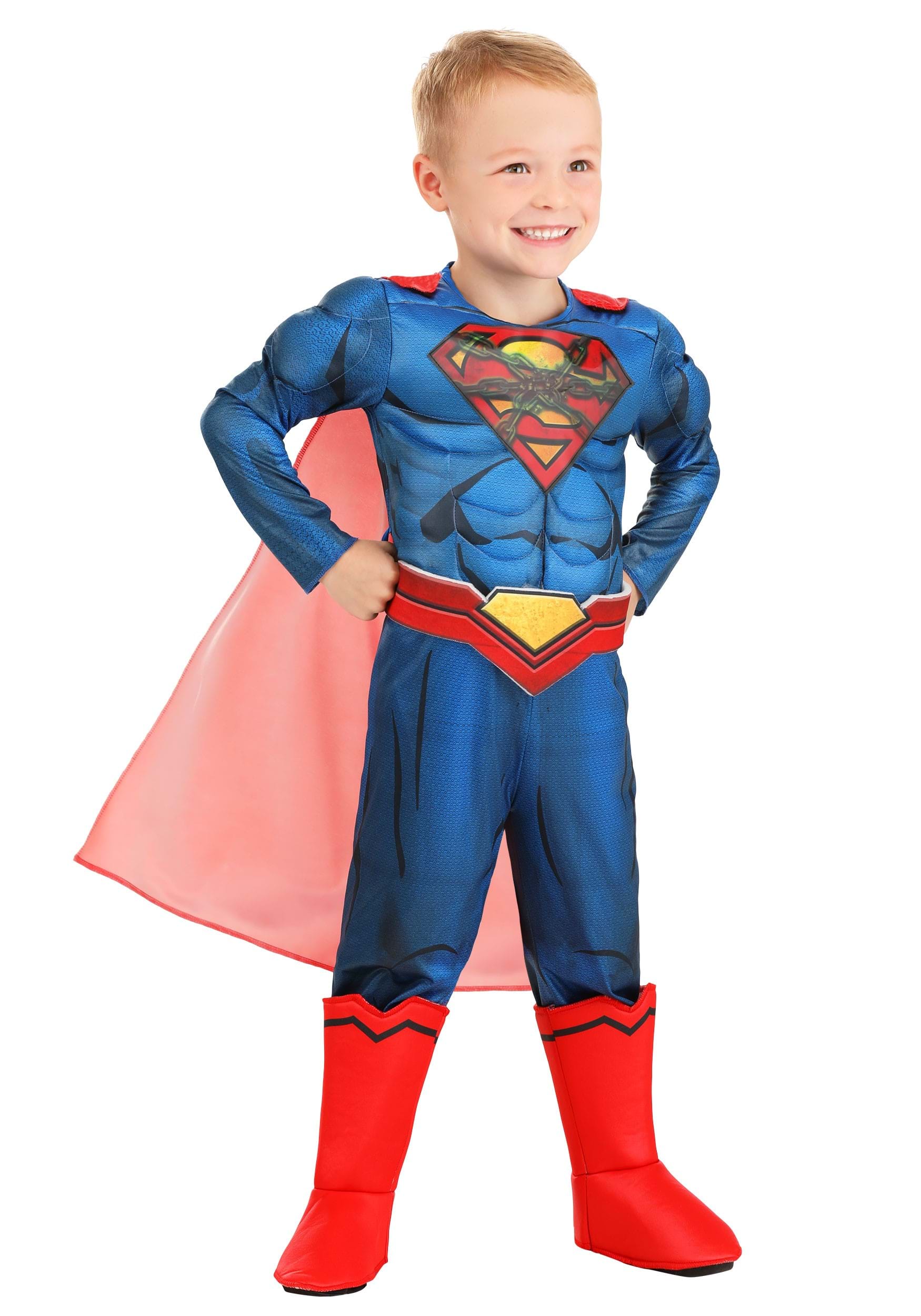 Photos - Fancy Dress DC Jerry Leigh  Comics Superman Deluxe Toddler Costume Red/Blue JLJLF10 