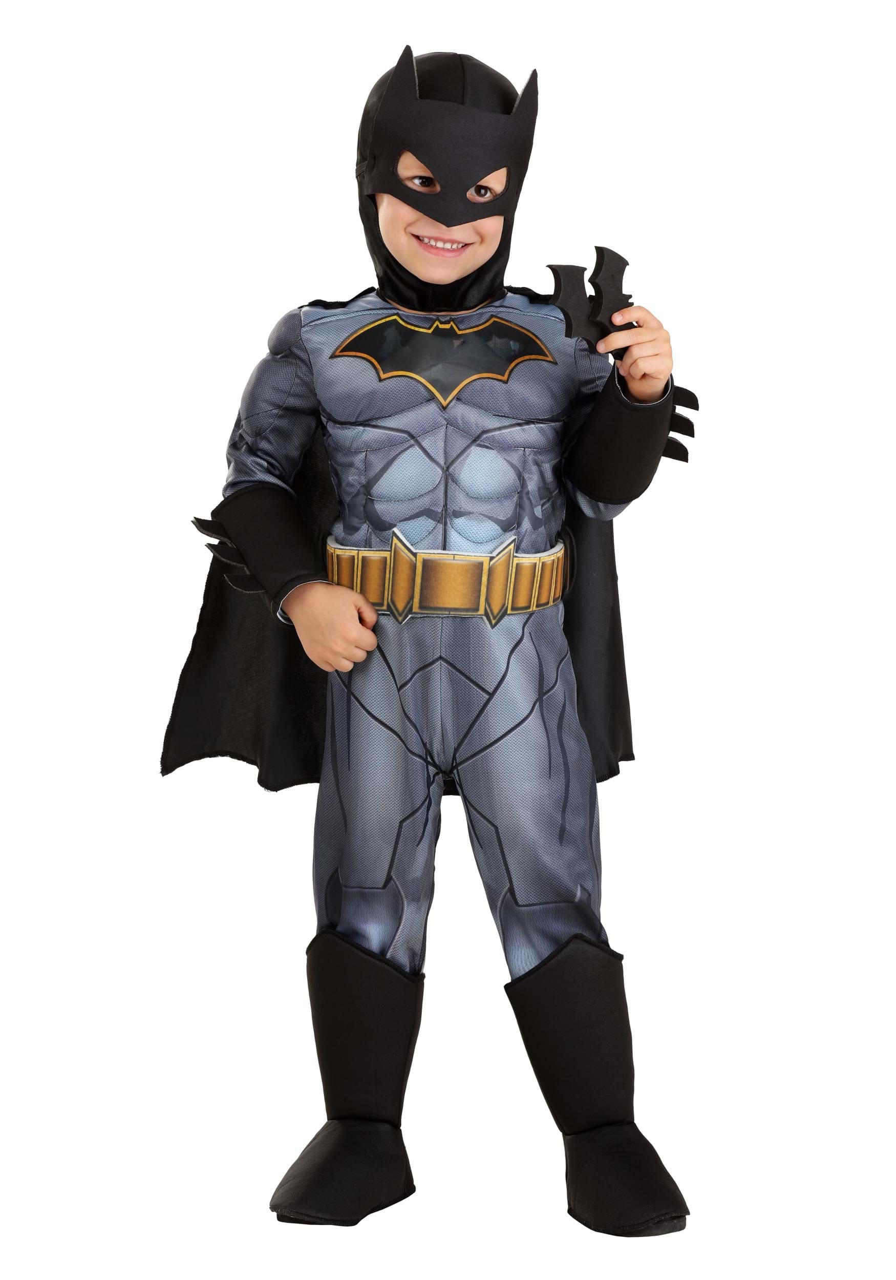 Photos - Fancy Dress DC Jerry Leigh  Comics Deluxe Batman Toddler Costume Black/Gray/Bei 