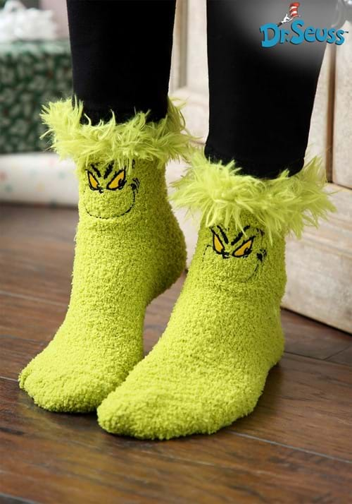 Grinch Fuzzy Socks