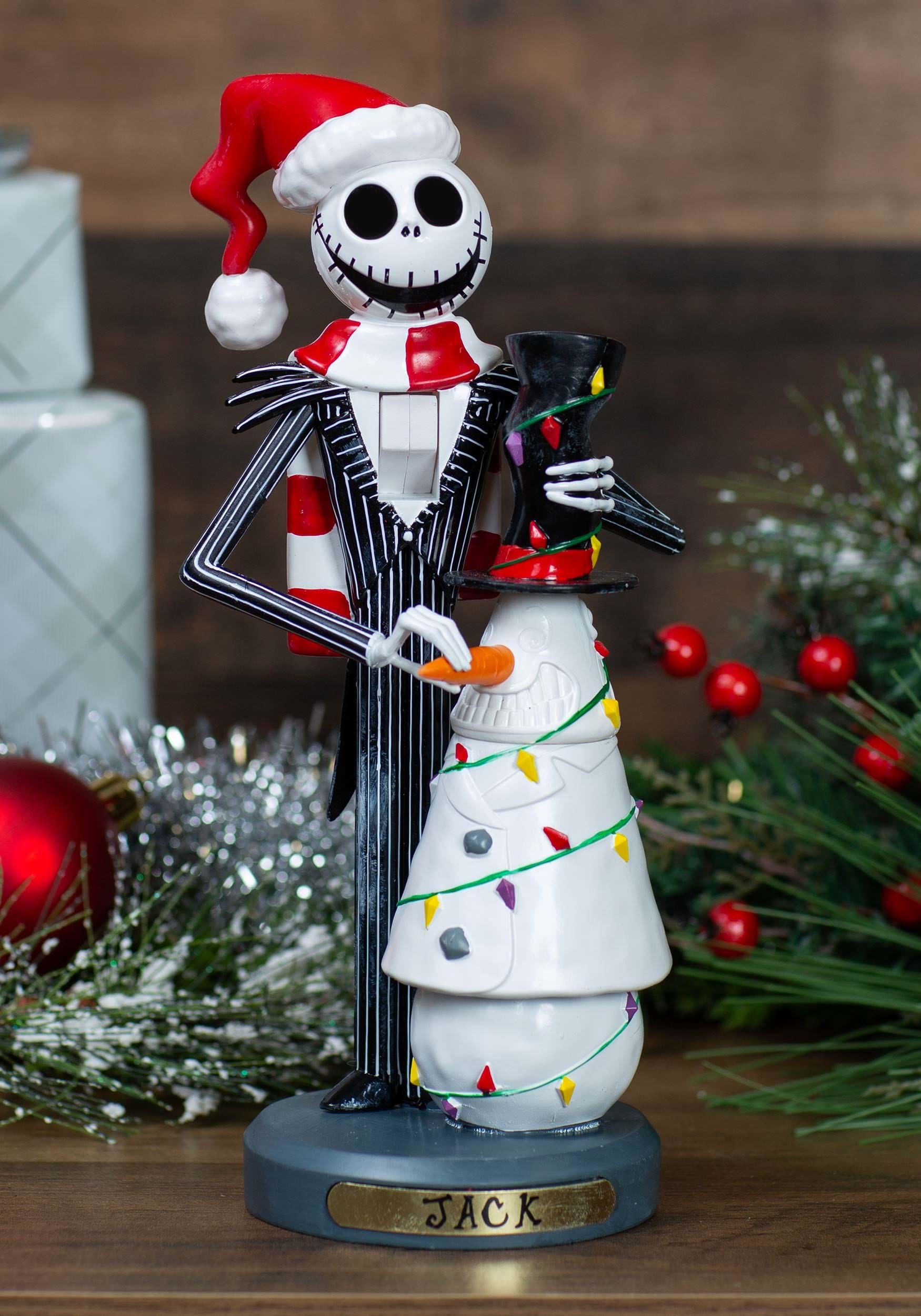 11" Jack Skellington with Snowman Nightmare Before Christmas Nutcracker