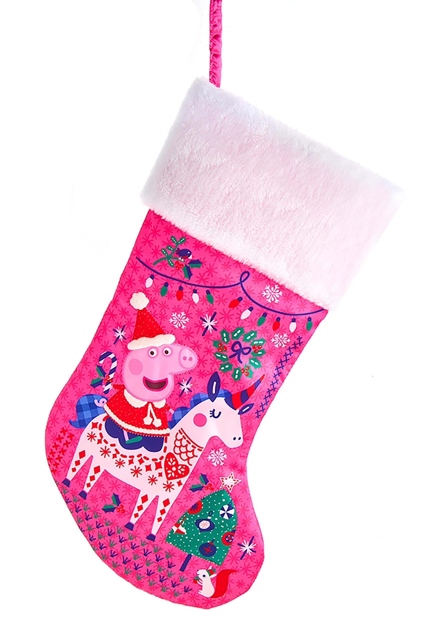 19 Inch Peppa Pig Stocking with Cuff | Holiday Decorations
