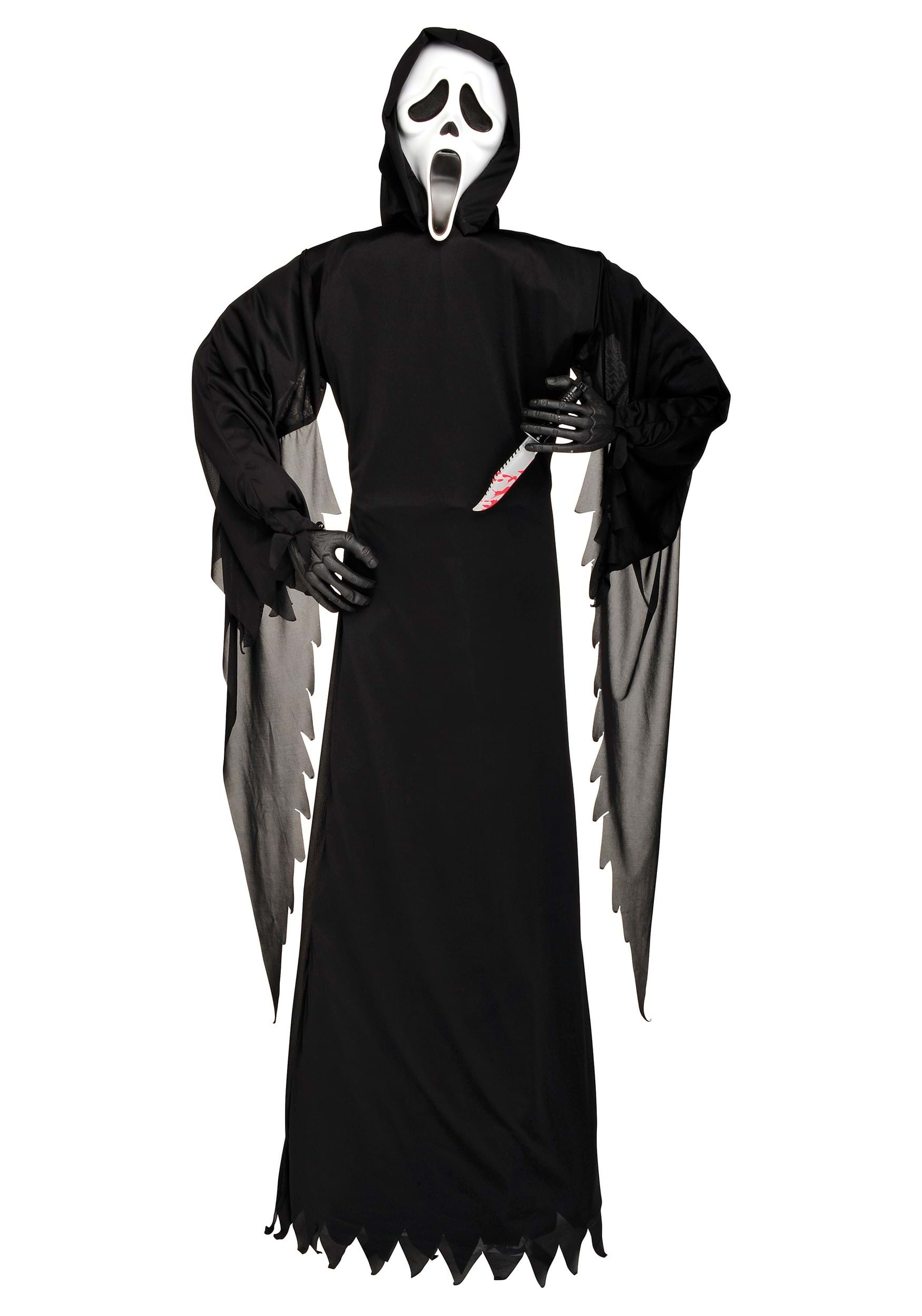 Scream 6 Ghost Black Hooded Costume