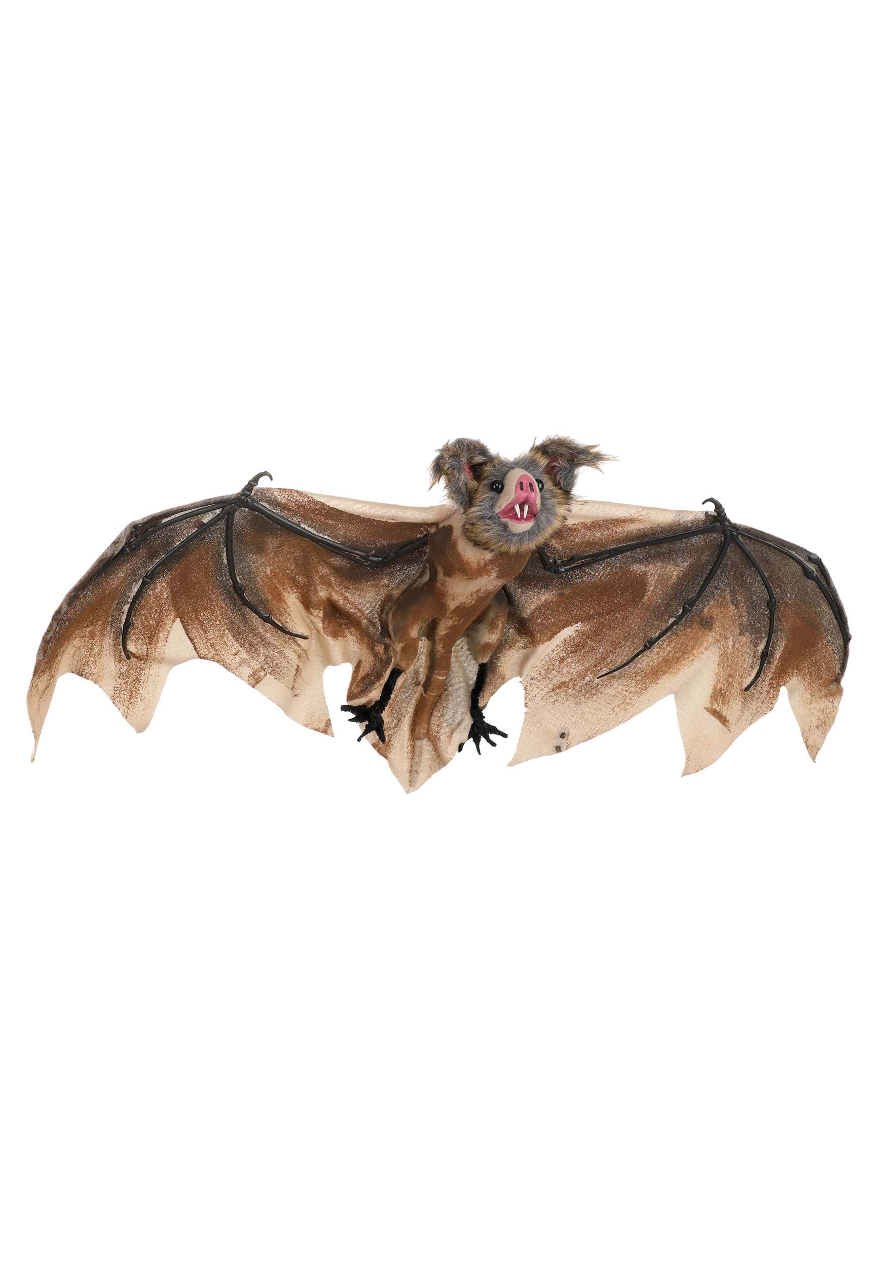 Brown Hanging Bat Halloween Prop | Animal Decorations