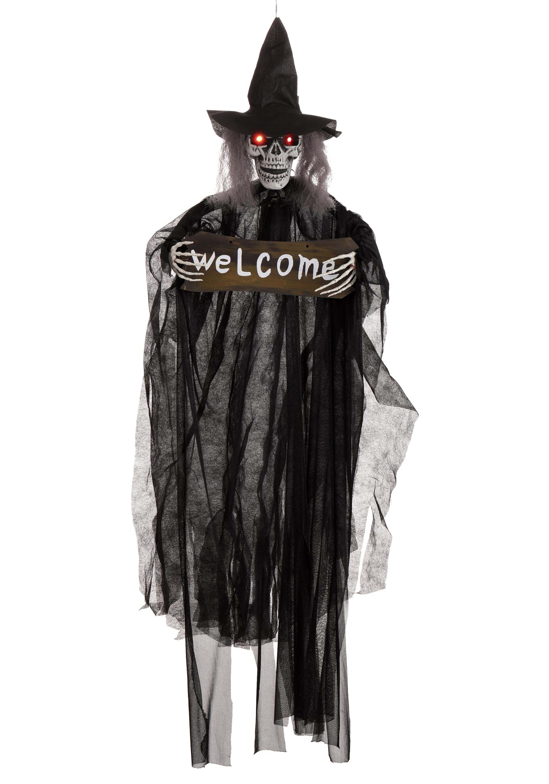 Welcome Hanging Witch Decoration