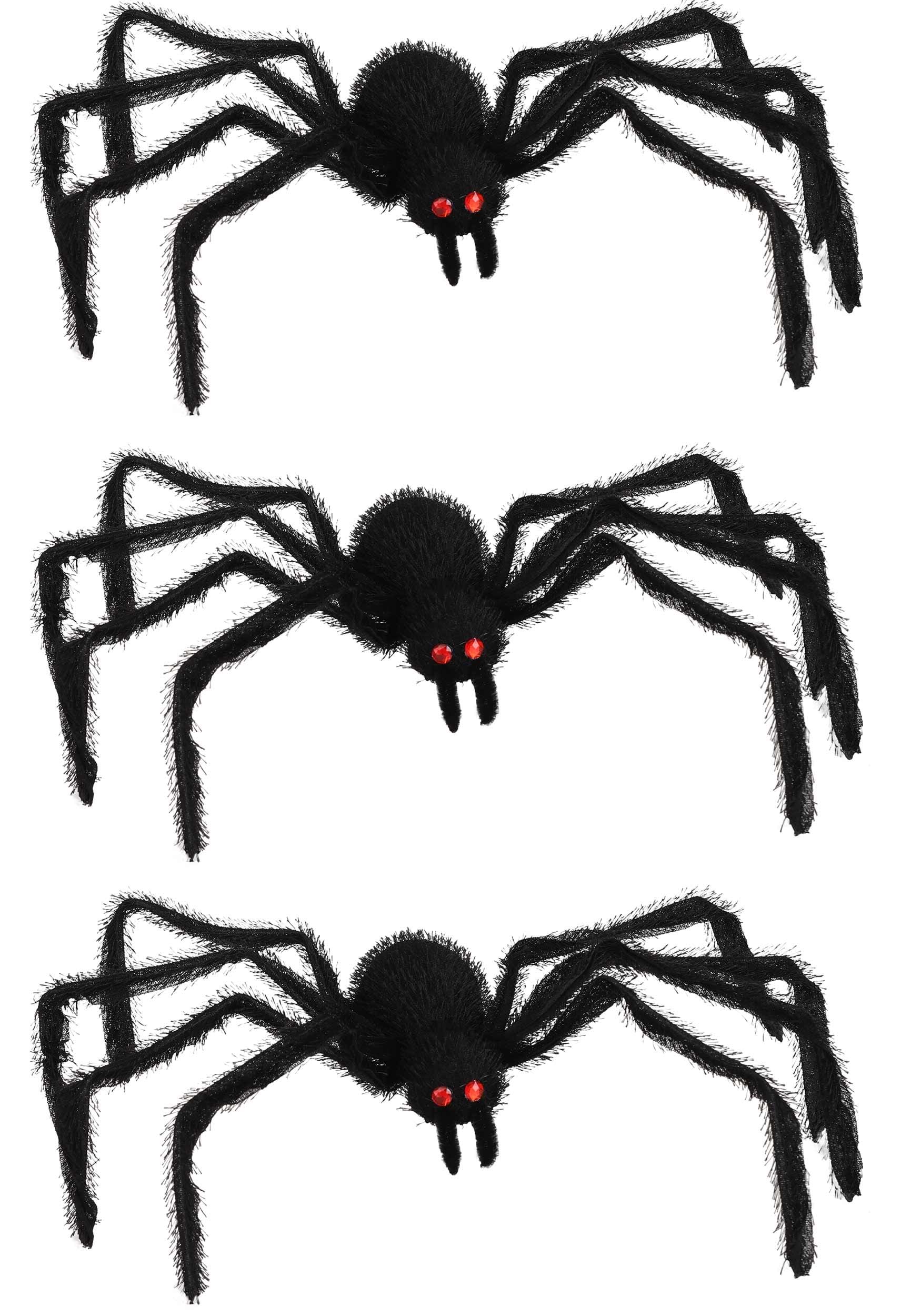 Black Spiders 3-pack | Scary Spider Decorations | Exclusive