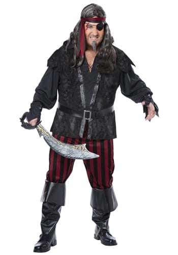 Mens Plus Size Ruthless Rogue Pirate Costume