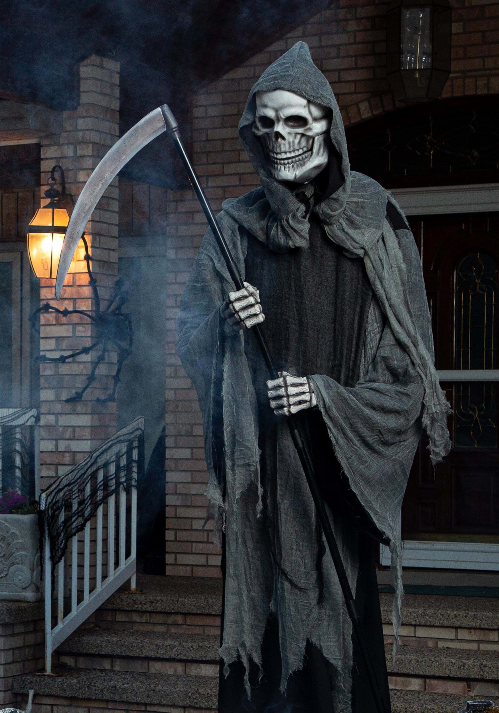 Grim Reaper Cufflinks Halloween Skull and Scythe 