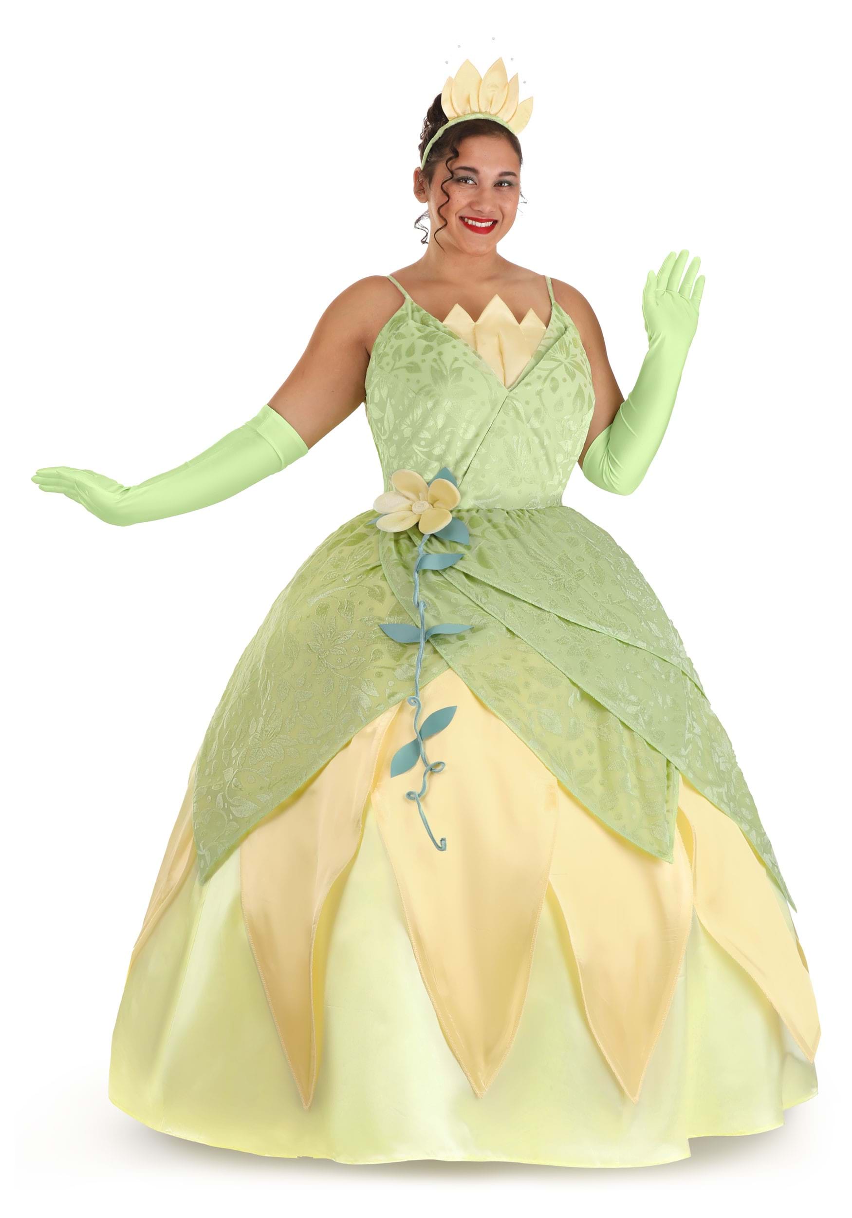 Plus Size Deluxe Disney Womens Princess and the Frog Tiana Costume
