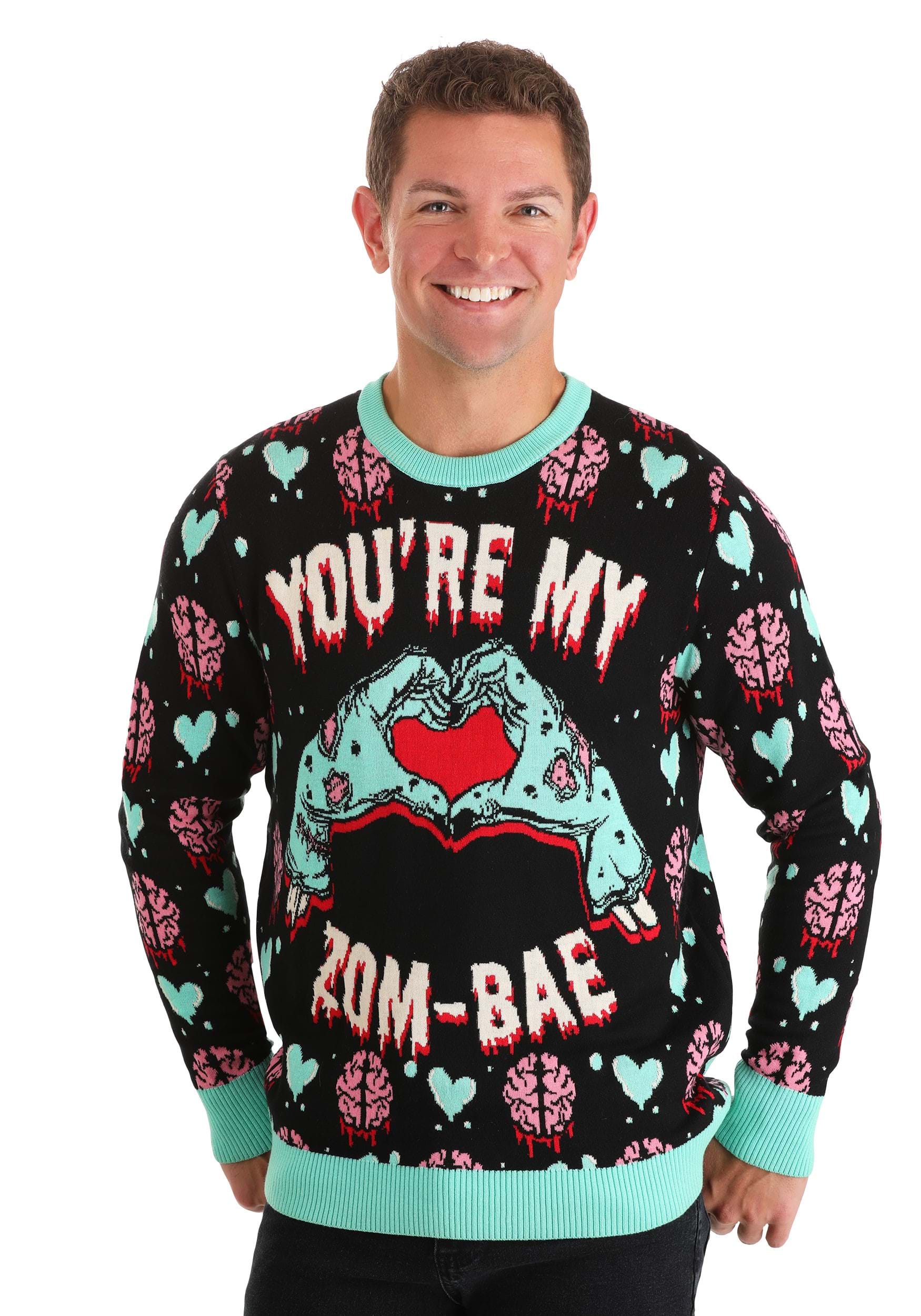 Adult Youre My Zom-Bae Valentines Day Sweater | Ugly Holiday Sweaters