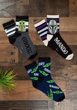 Men's Mandalorian Mando/Grogu 3 Pack Socks-0