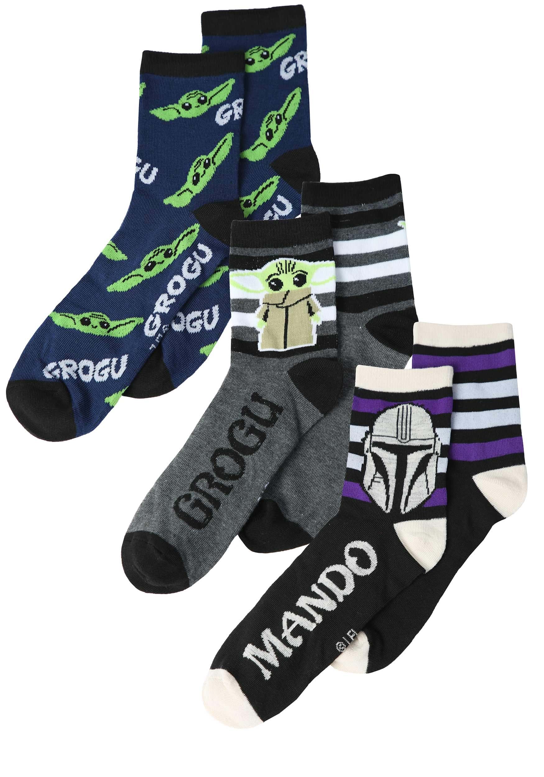 Mens Mandalorian Mando/Grogu 3 Pack of Socks