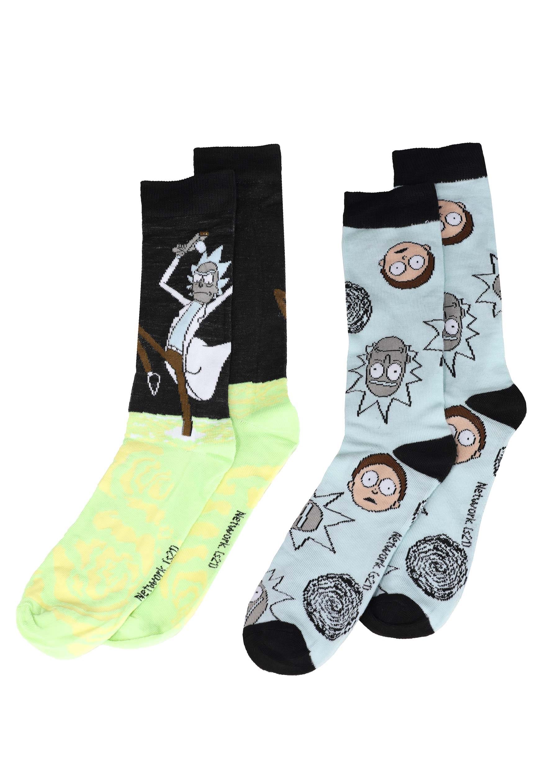 Rick and Morty 2 Pack Socks for Men