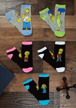 Ladies Simpsons Family 5 Pack Socks-0