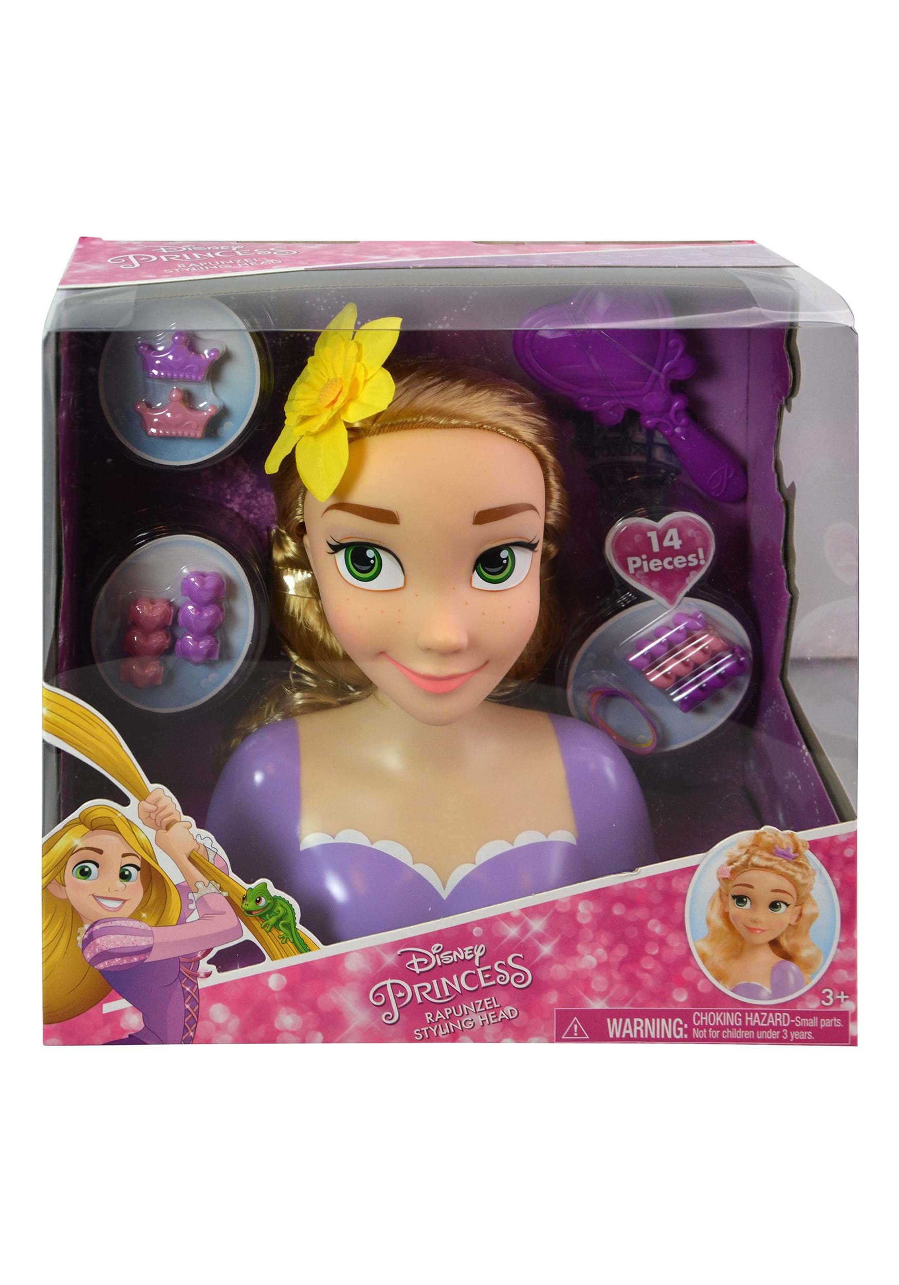  Disney Princess Rapunzel Styling Head, 18-pieces
