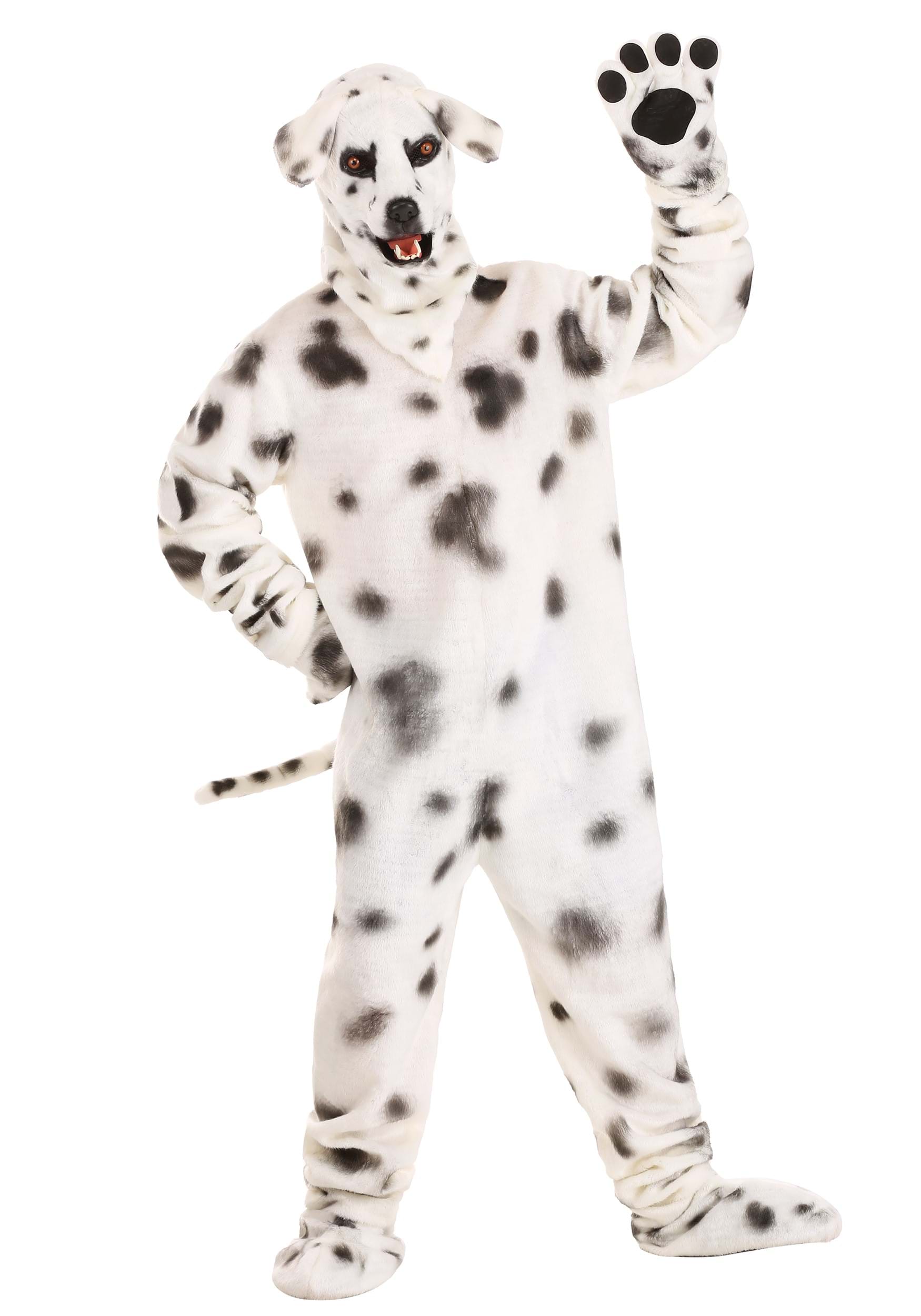 Photos - Fancy Dress FUN Costumes Dalmatian Adult Suit With Mouth Mover Mask Black/White EL
