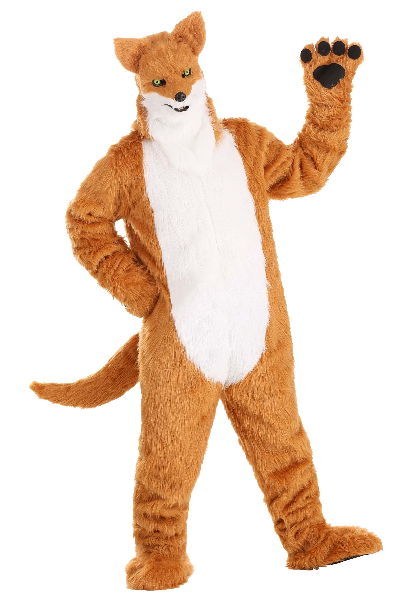 Fox Adult Costume With Mouth Mover Mask