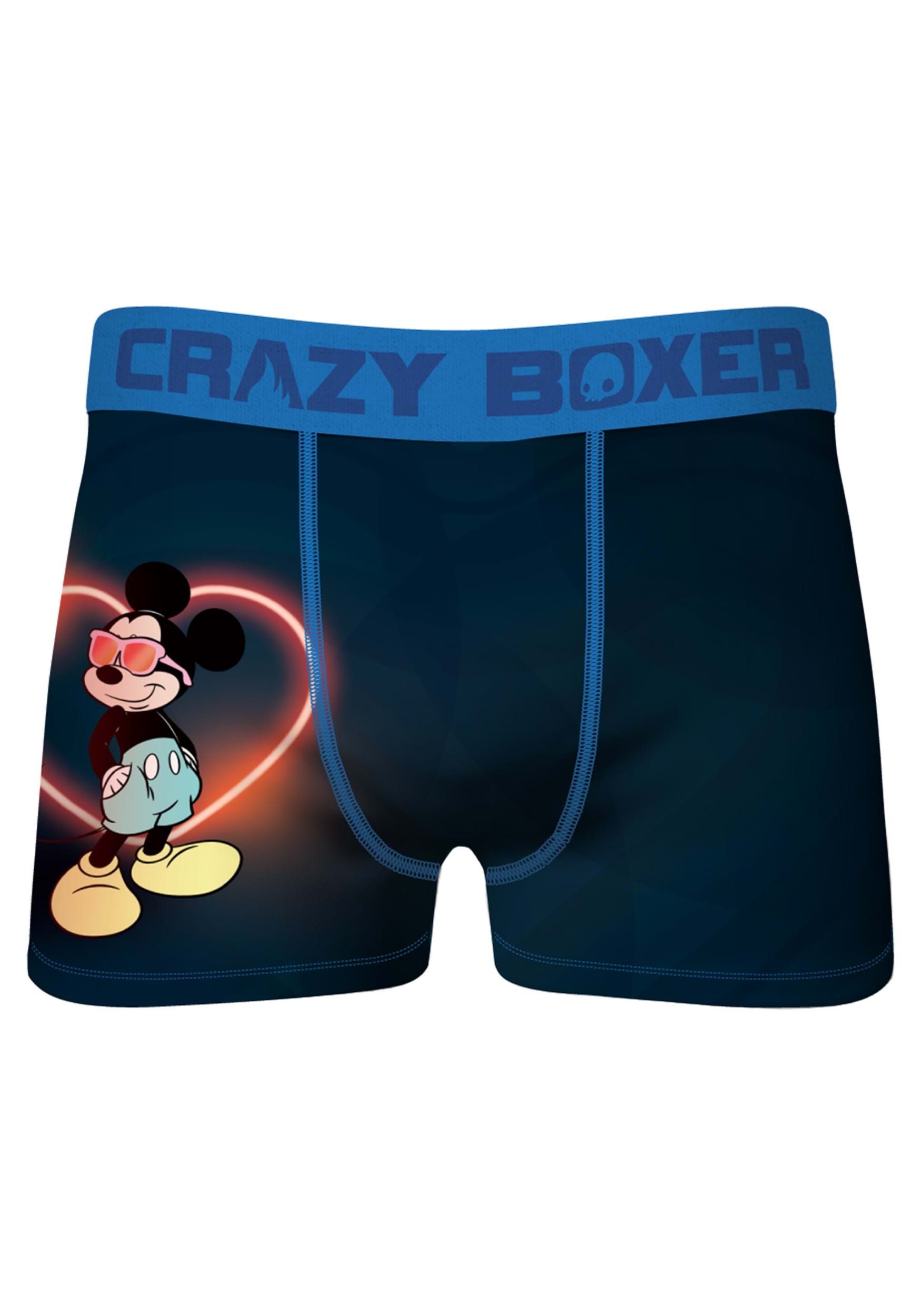 Crazy Boxers Mens Disney Neon Love Boxer Briefs