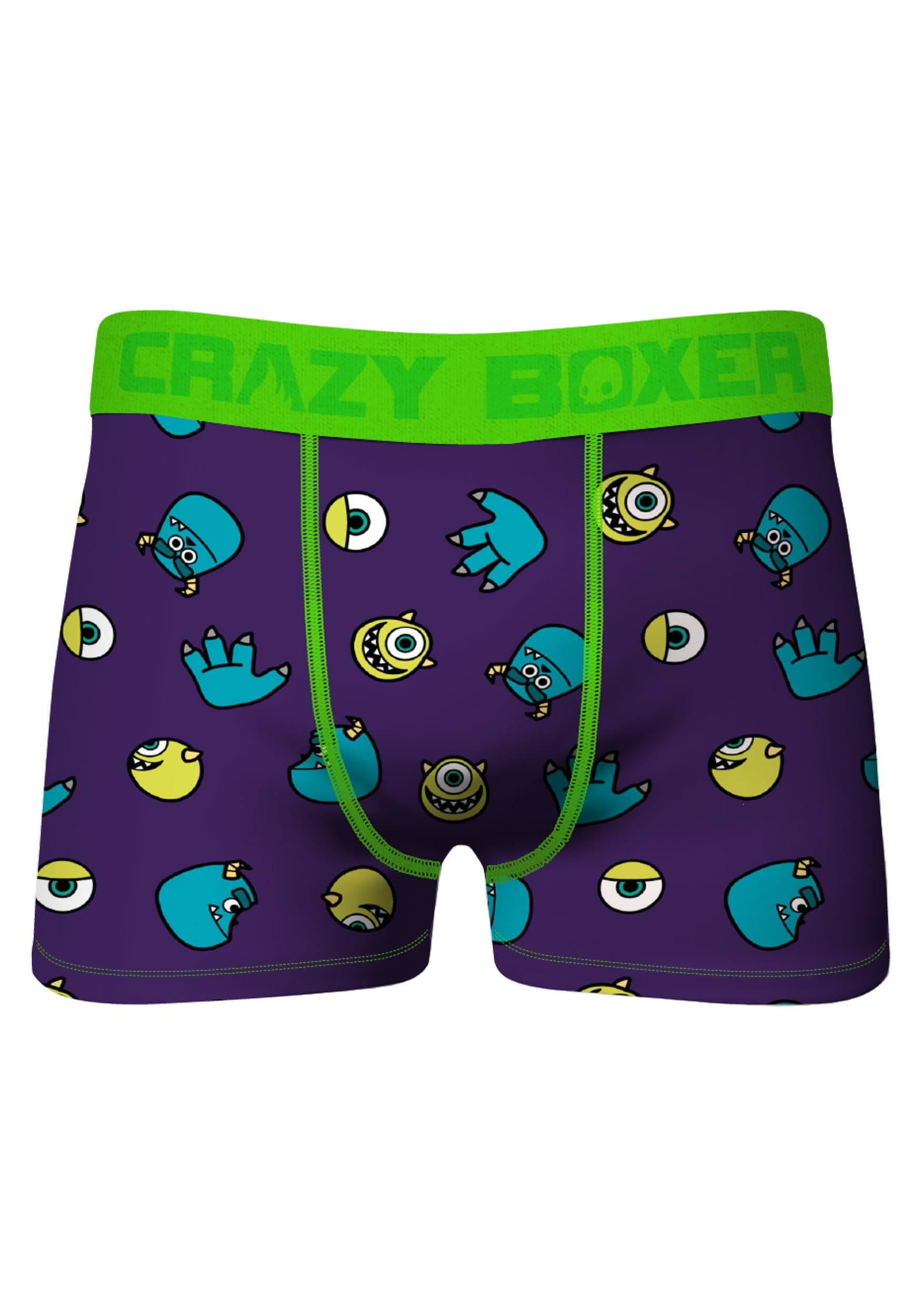 Crazy Boxers Disney Monsters Inc Purple Mens Boxer Briefs