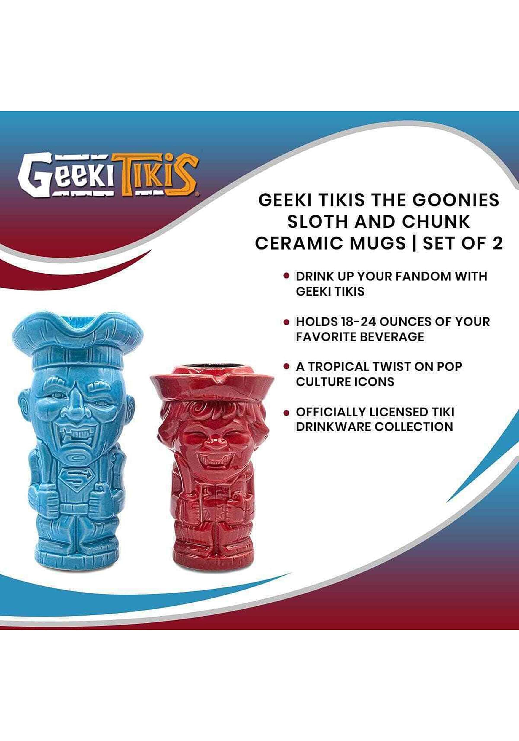 Chunk & Sloth The Goonies Geeki Tikis Mug 2-Pack Set