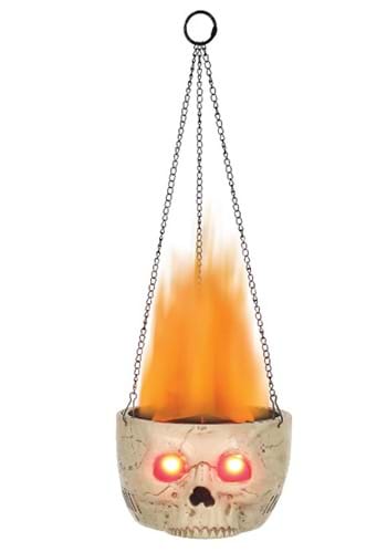 Skull Flaming Sconce Halloween Decoration