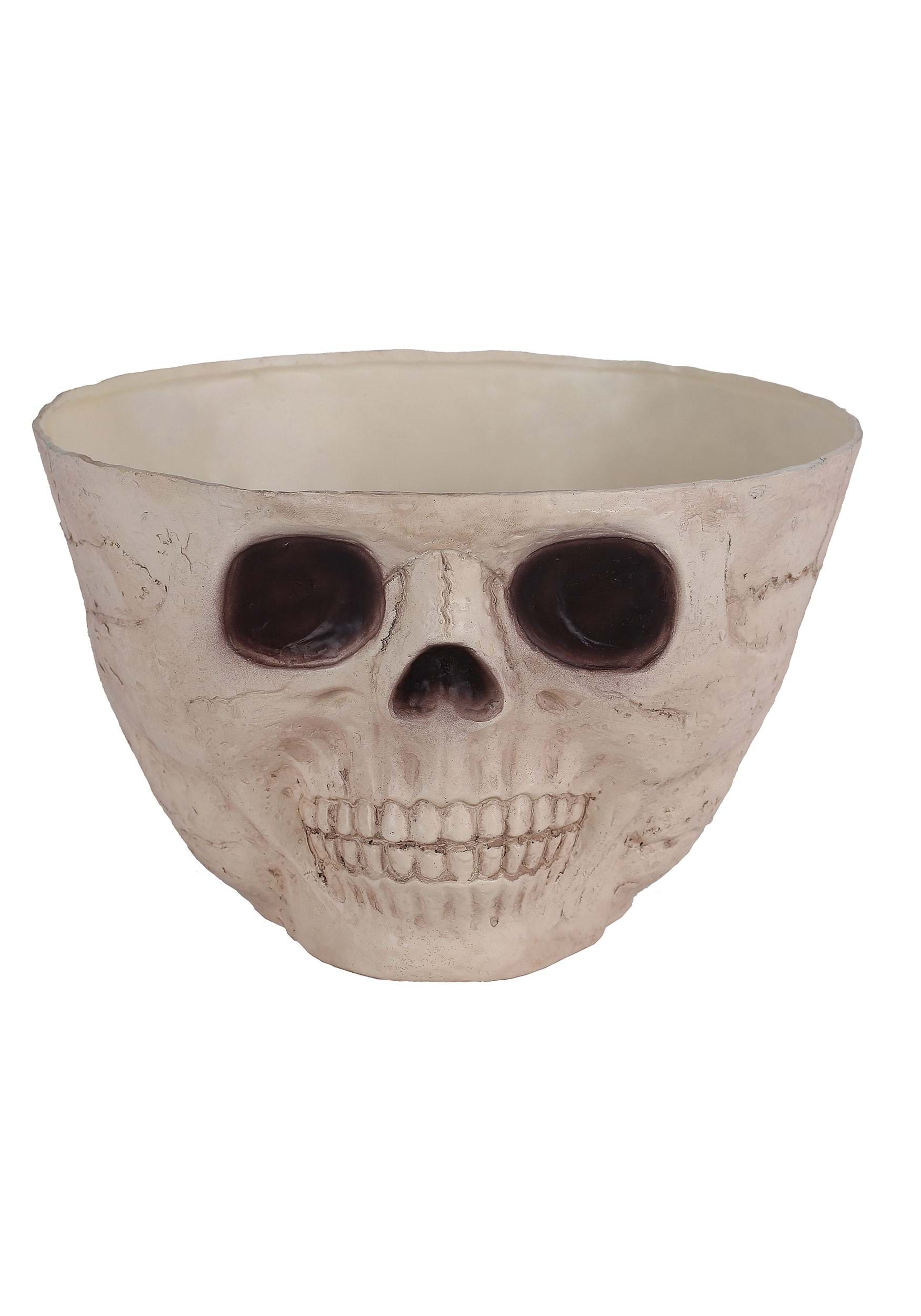 Skull Wide Candy Bowl Decoration