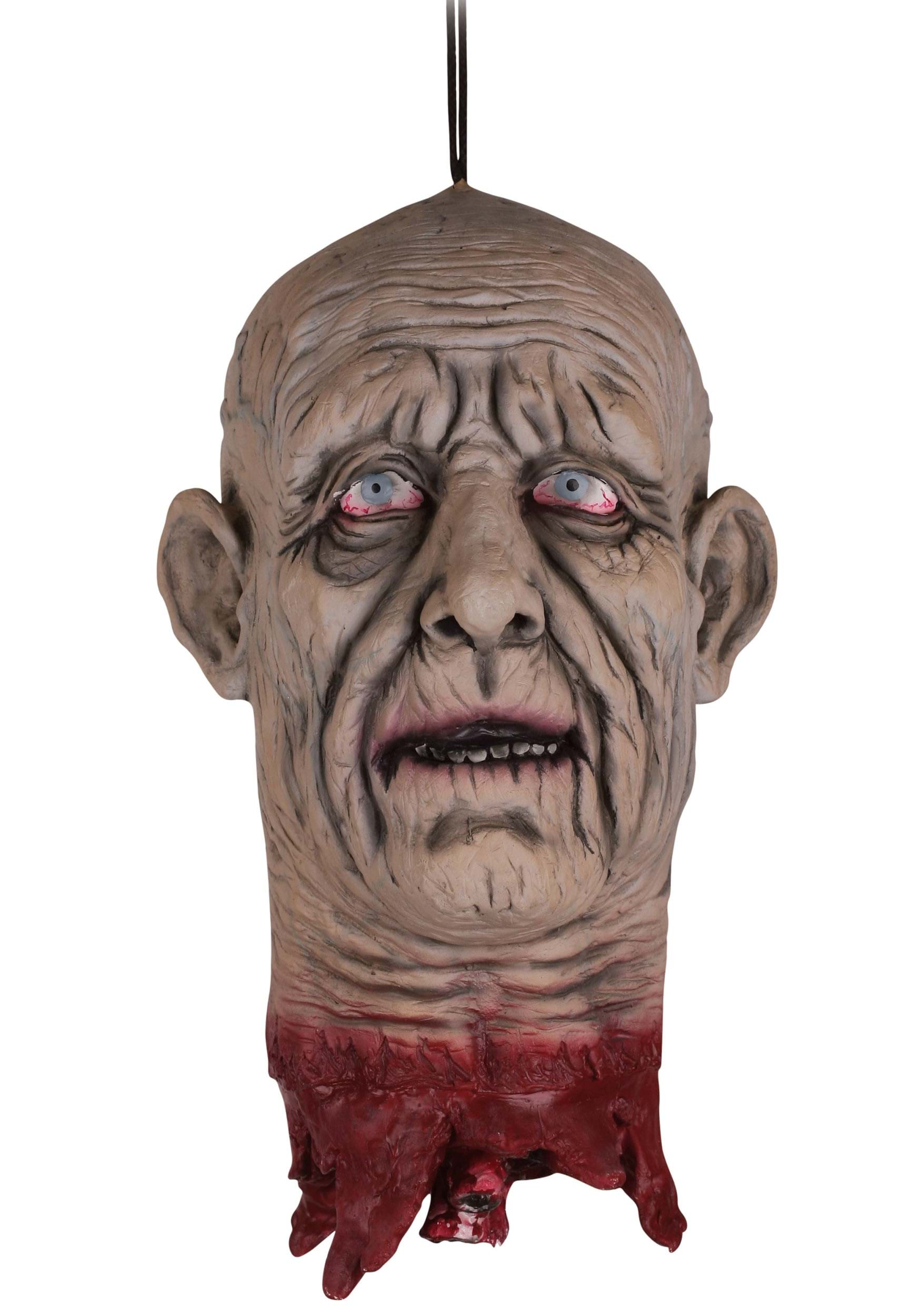 12-Inch Decapitated Old Man Head Decoration | Halloween Decorations