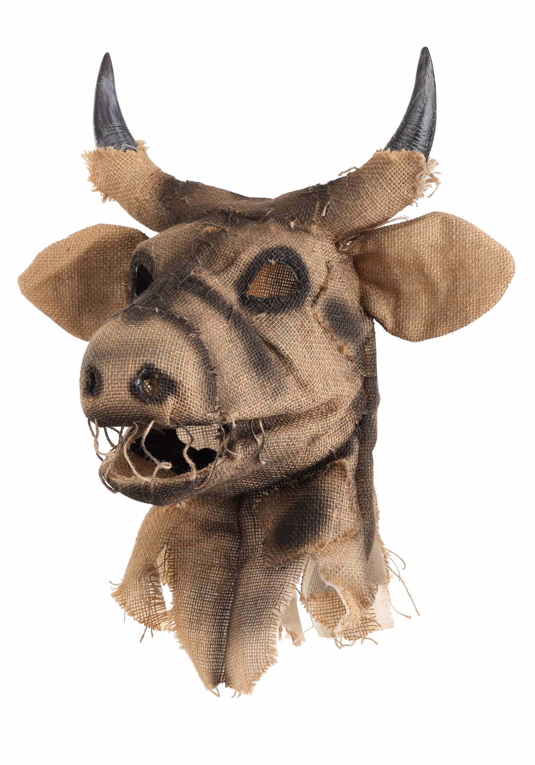 Bull Scarecrow Adult Mouth Mover Mask | Halloween Masks