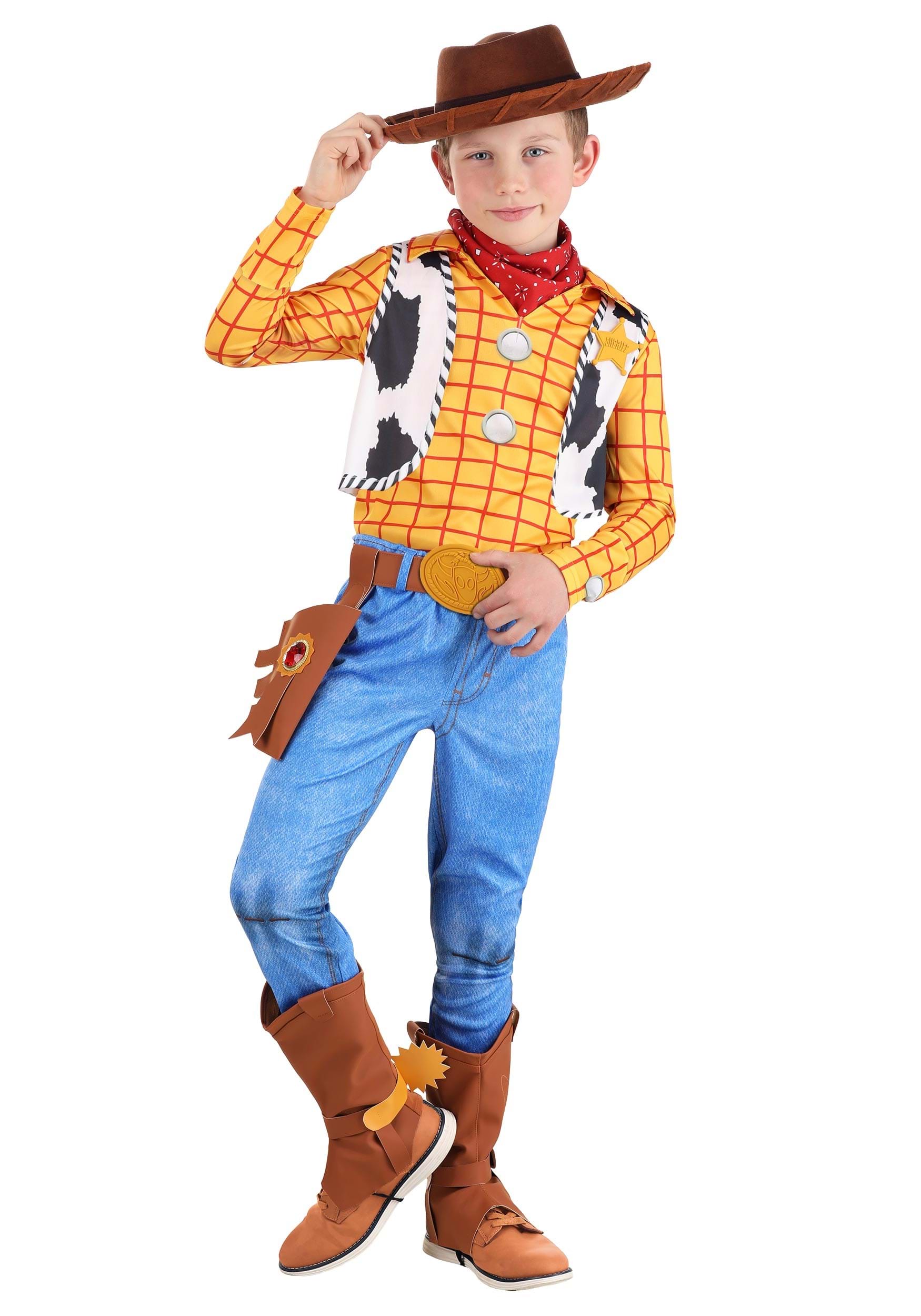 Photos - Fancy Dress Disney FUN Costumes Deluxe Woody Toy Story Kids Costume Brown/Orange/Blue 