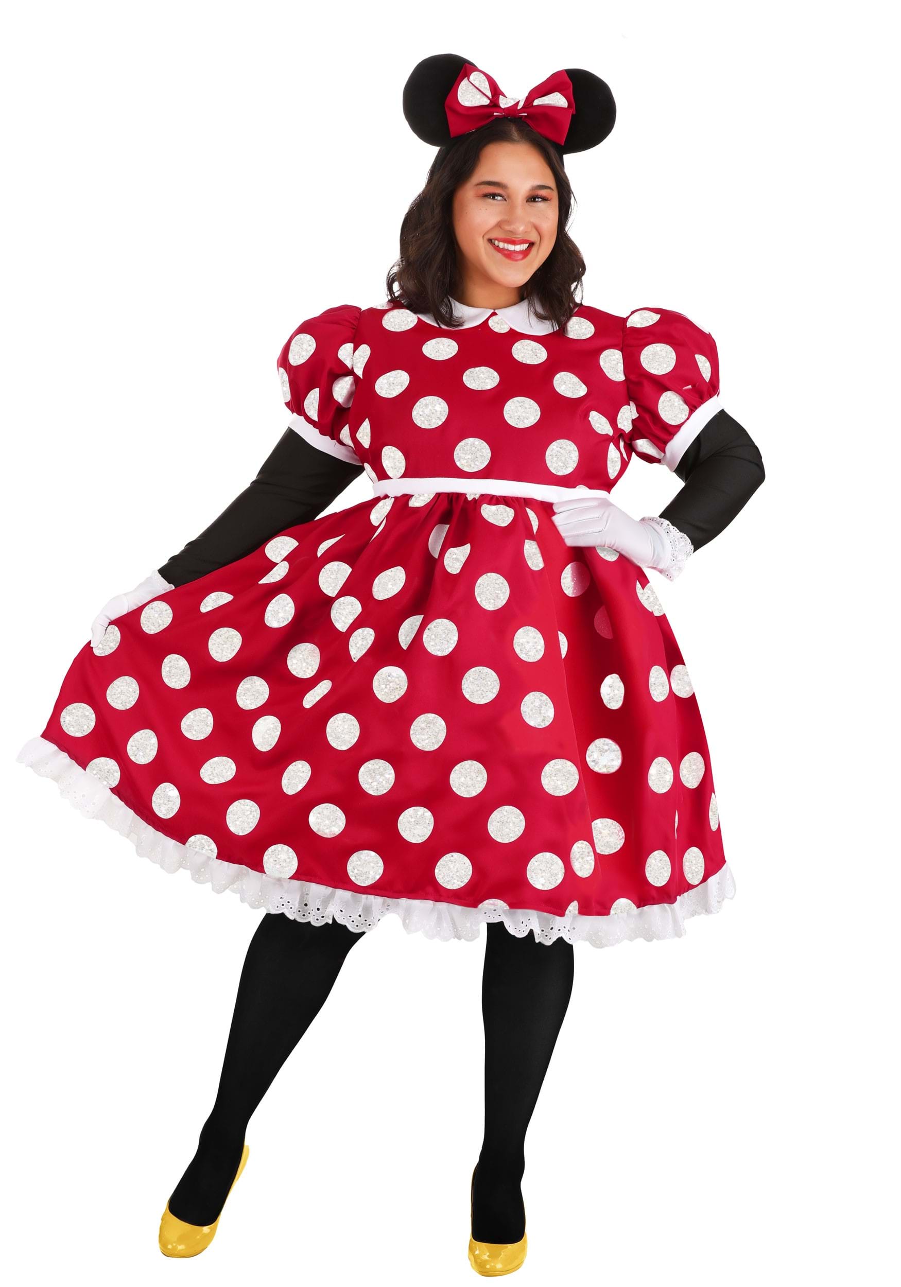 Photos - Fancy Dress Disney FUN Costumes Plus Size Deluxe Minnie Mouse Costume for Women |  Cost 