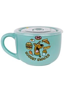 Scooby Doo Food Pattern 24 oz Ceramic Soup Mug with Lid