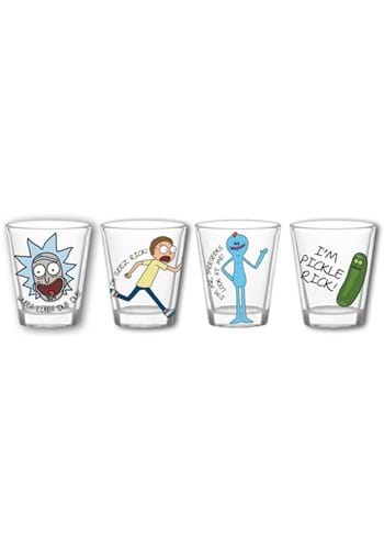 4 Pc Rick and Morty Shot Glass Set