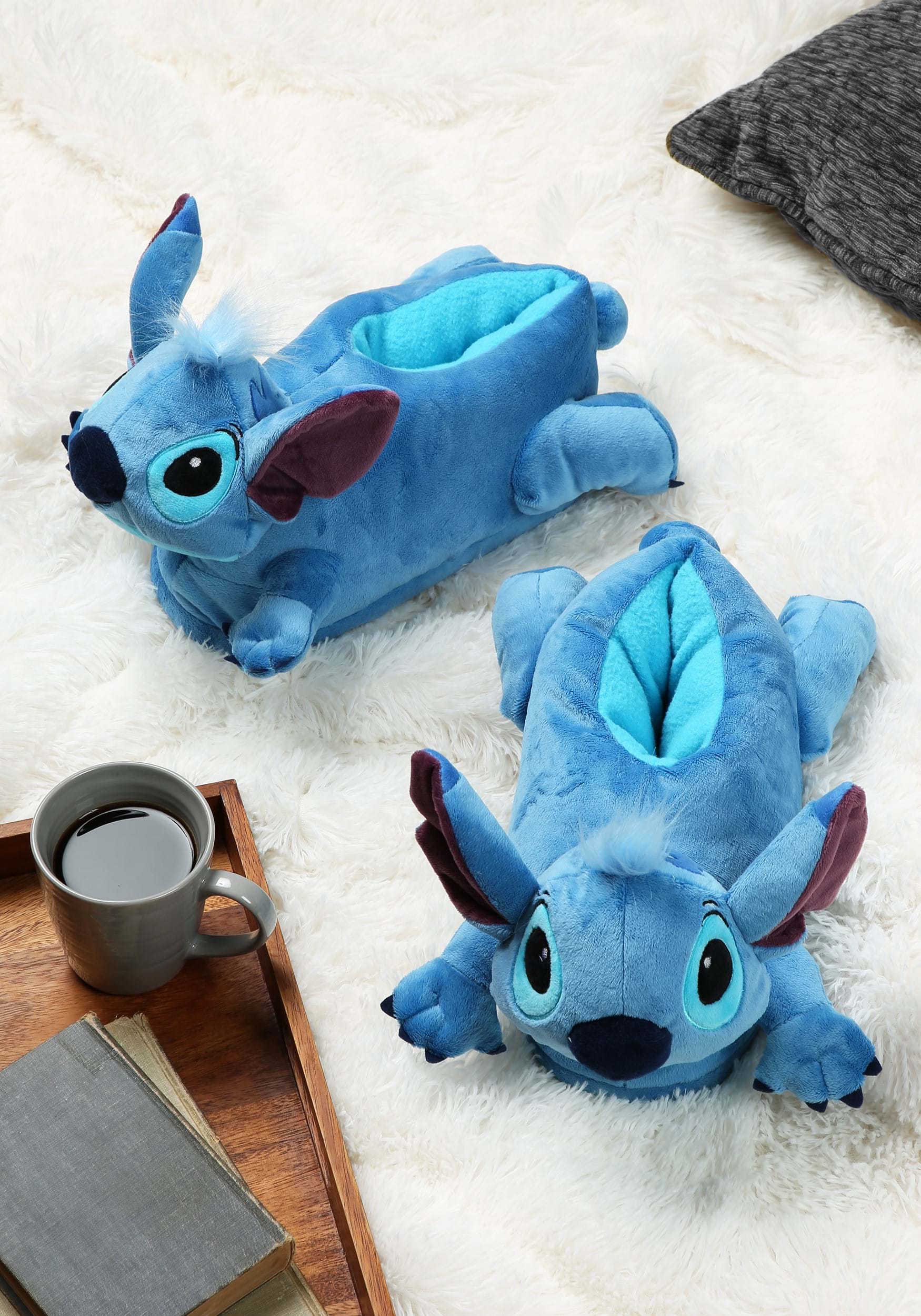 Miniso & Disney Stitch Novelty Slippers, Kawaii & Comfy Plush Closed Toe  Non Slip Shoes, Indoor Bedroom Slippers (Sizes 41-42) | SHEIN UK