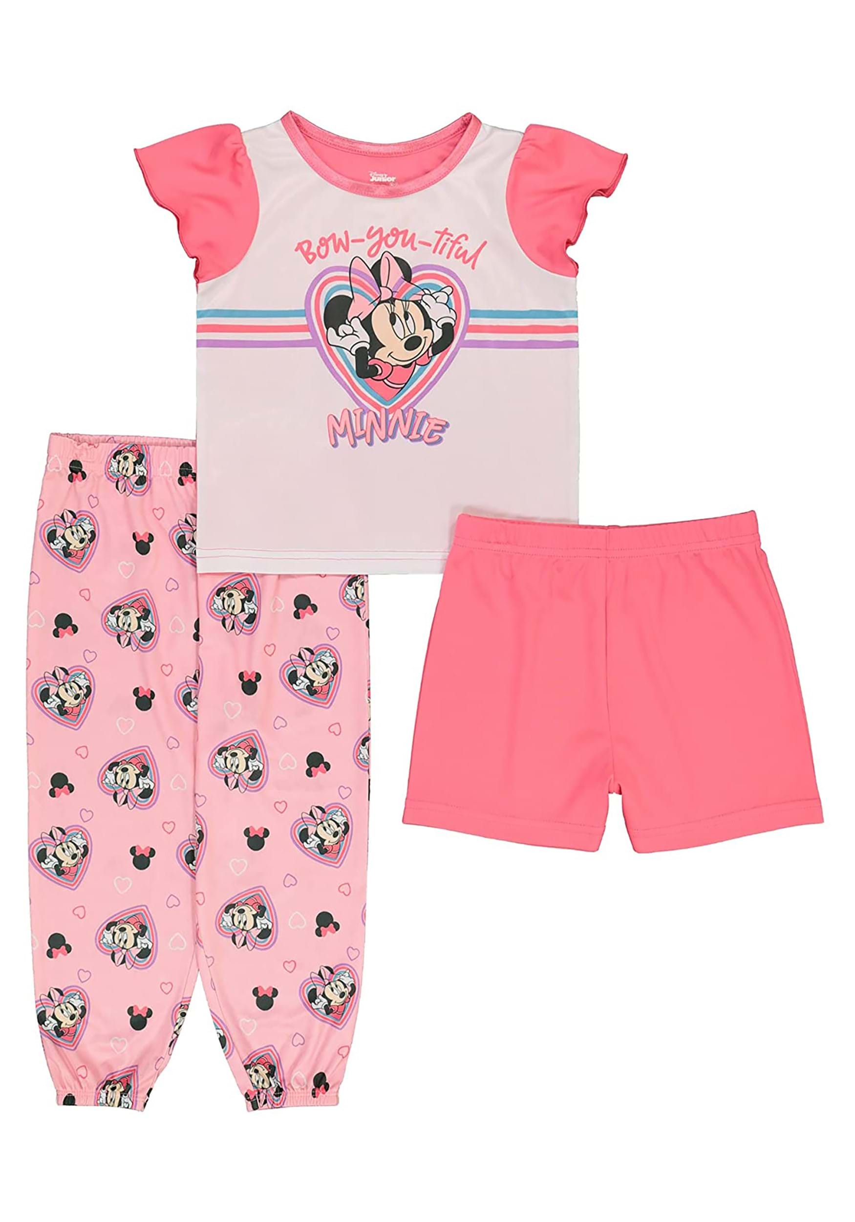Girls 3 Piece Toddler Minnie Bow-You-Tiful Sleep Set