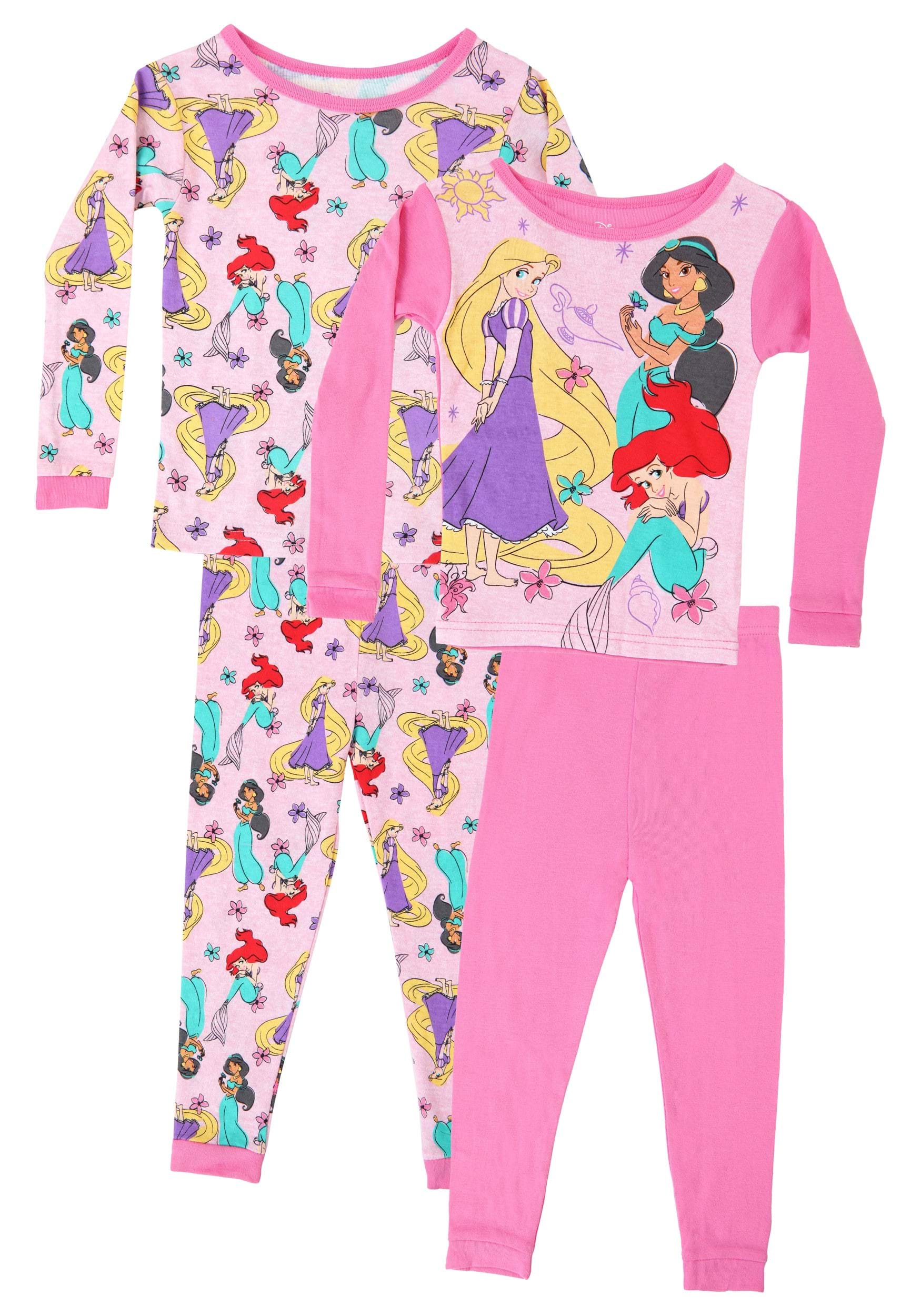 Girl's 4 Piece Disney Multi Princess Sleep Set