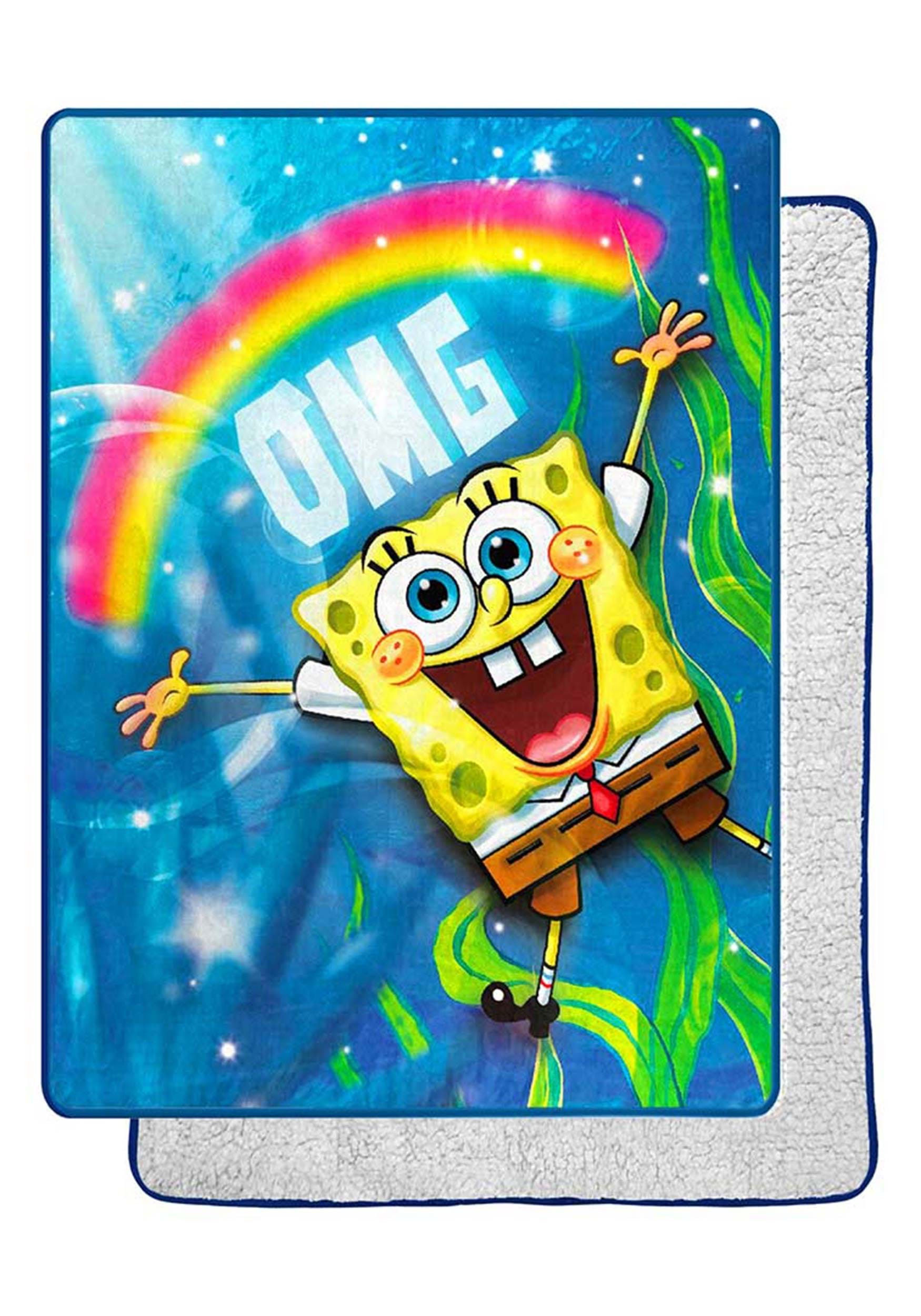Spongebob OMG Oversized Silk Touch Sherpa Blanket