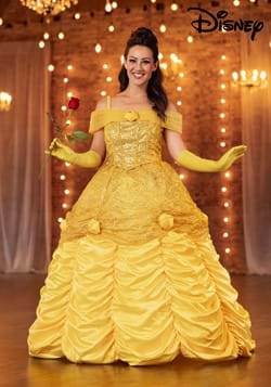 Womens Premium Disney Belle Costume Dress