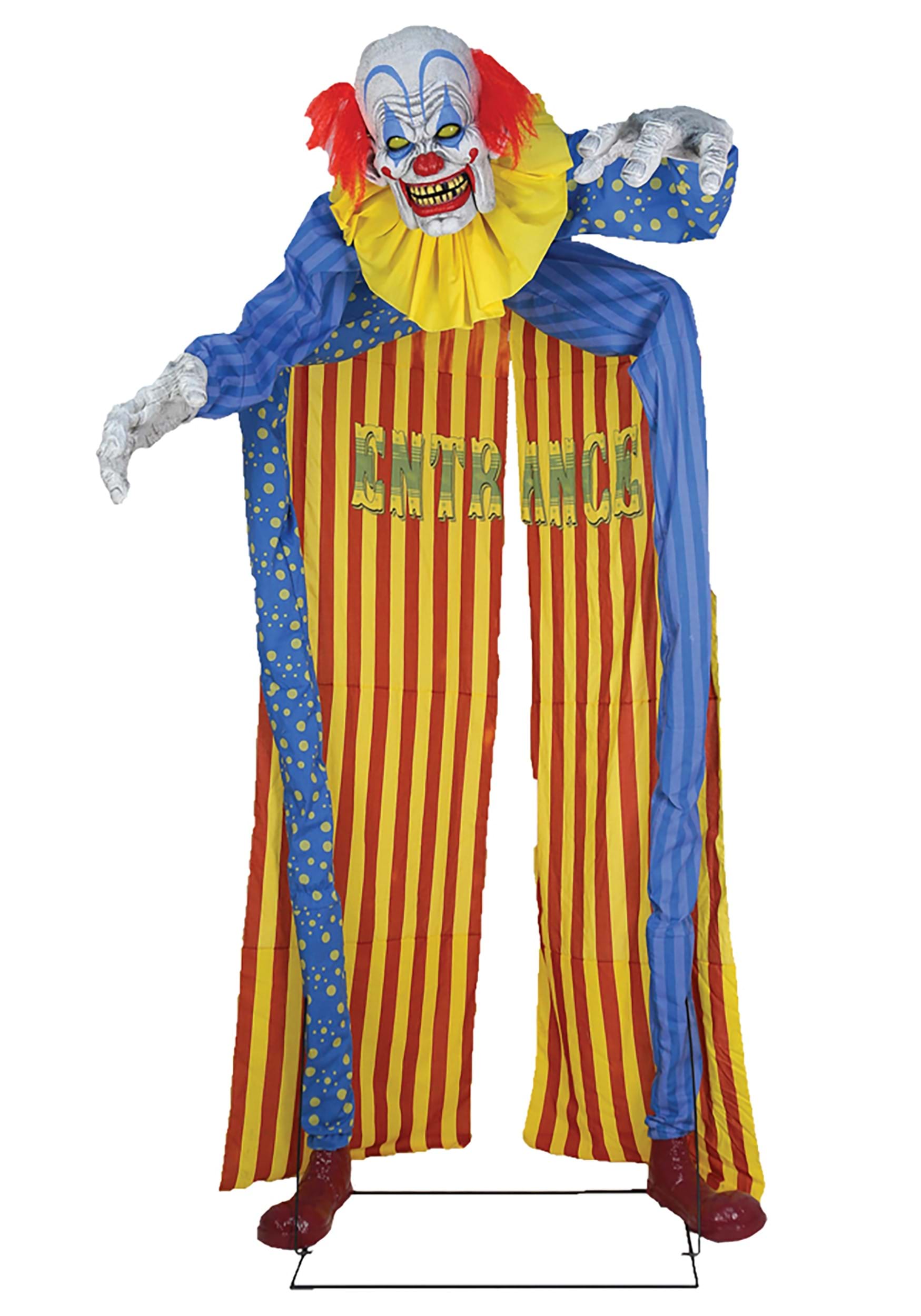 10 Foot Looming Clown Animated Archway Prop