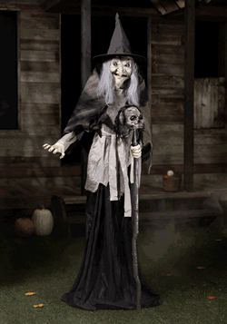 6 Foot Lunging Witch with DigitEye Animated Prop