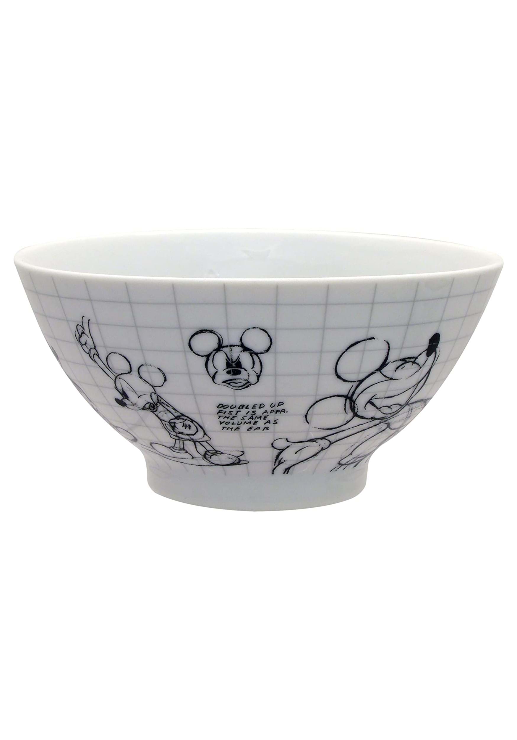 Minnie & Mickey Mouse Sketch Book Cereal Bowl Disney New 2 Pcs Set 5.5" Diam 