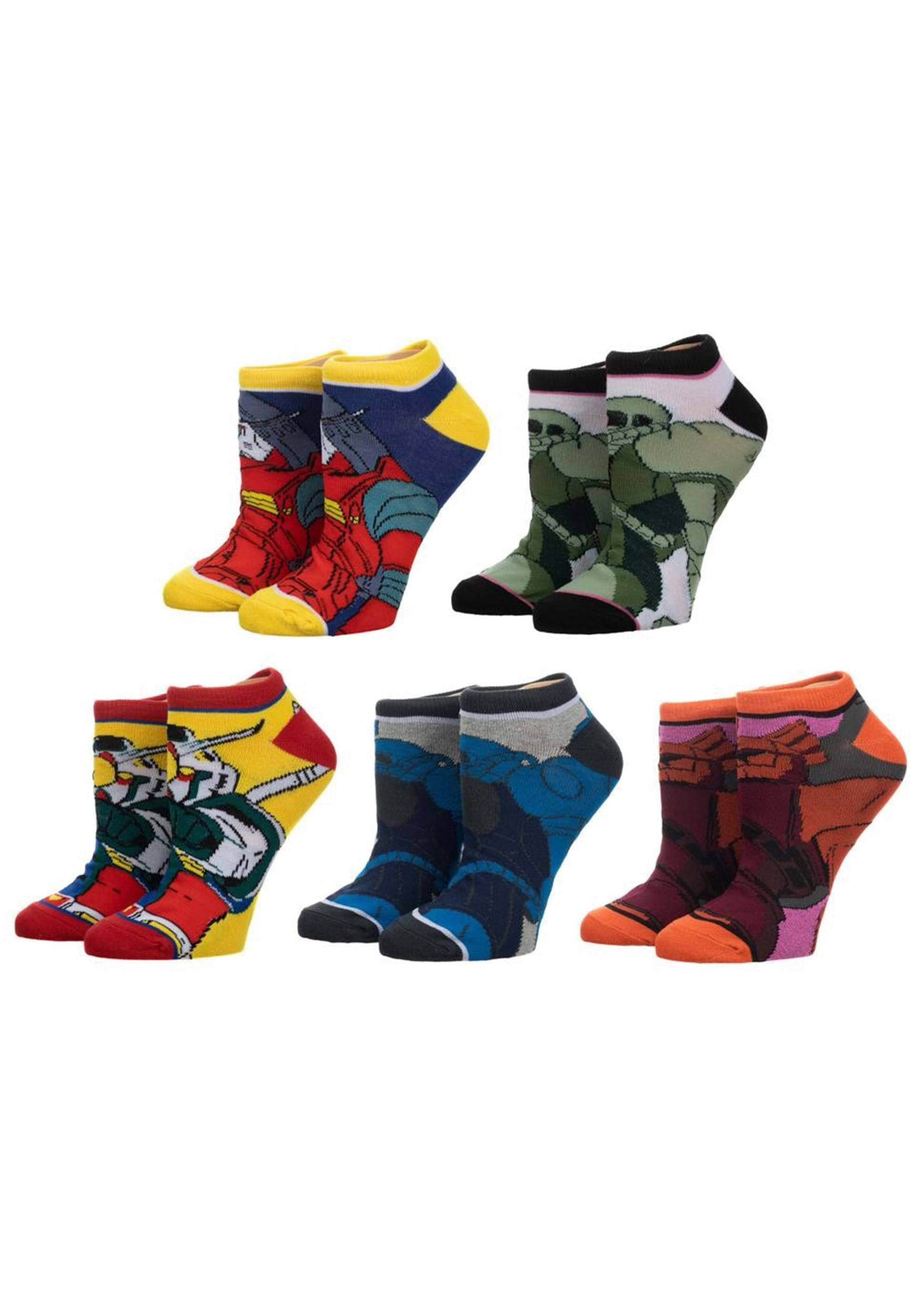 Gundam 5 Pair Ankle Socks