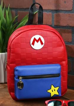Super Mario Red Checkered Mini Backpack-1