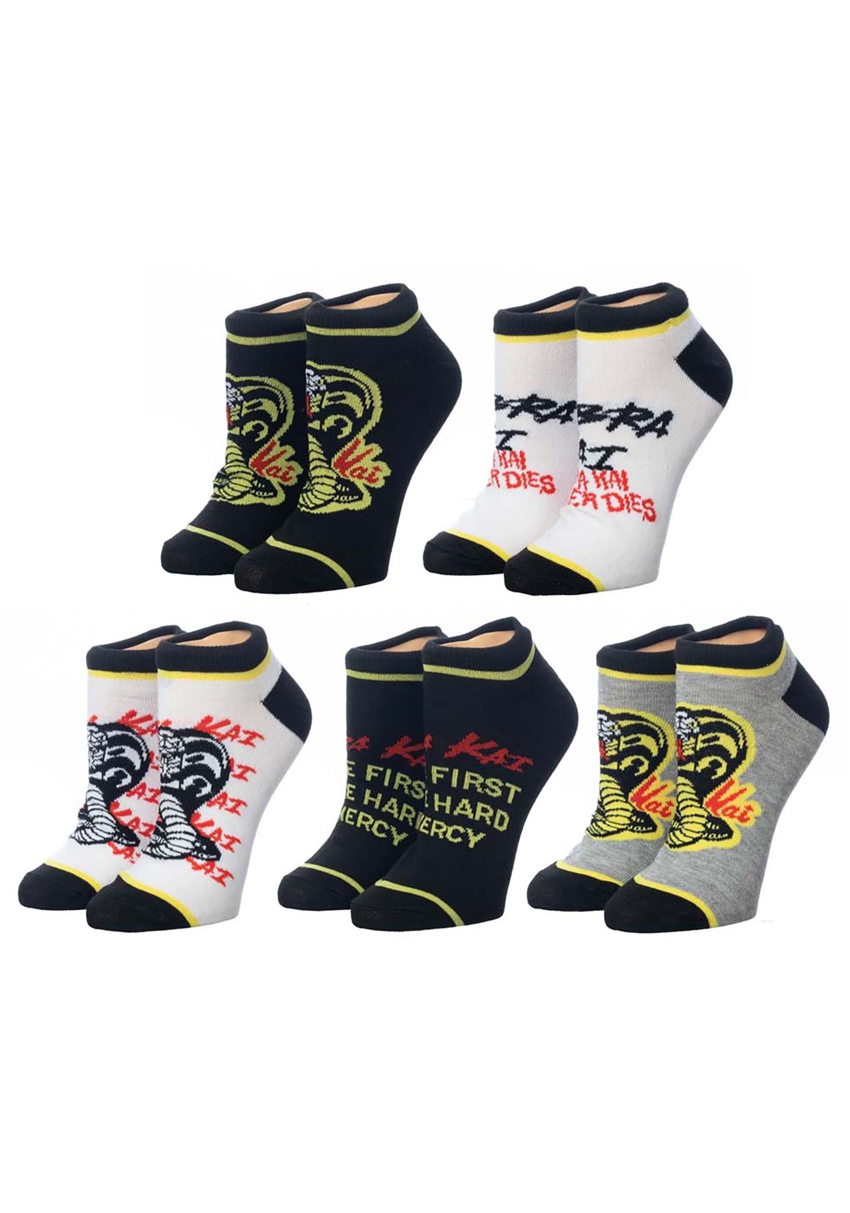 5 Pack Cobra Kai Adult Ankle Socks