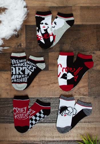Disney Cruella Ankle Socks 5 Pack-0