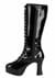 Faux Leather Women's Sexy Black Knee High Boots Alt 2
