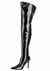 Women's Black Patent Over the Knee Boots Alt 1
