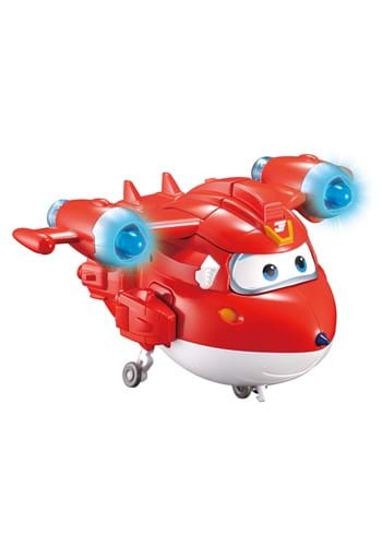 Super Wings- Deluxe Transforming Jett Vehicle, Color Rosso
