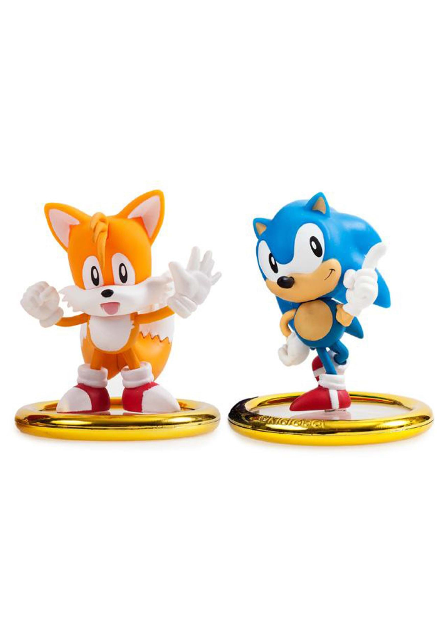 2-Pack Sonic the Hedgehog 3 Inch Sonic & Tails Vinyl Figure | Video Game Gifts